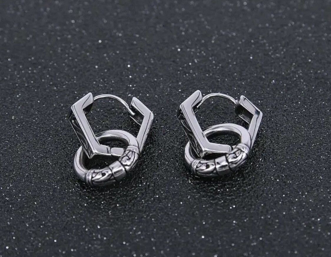 Jewelry Metal Geometric Drop Earrings Size ONE SIZE - 4 Thumbnail