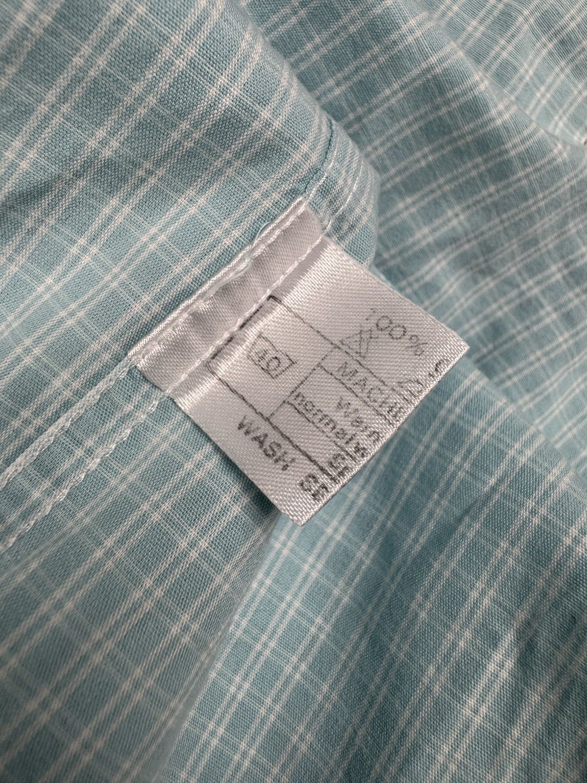 The Kooples Vintage 90s Thomas Burberry baby blue short sleeve shirt Size US M / EU 48-50 / 2 - 14 Thumbnail