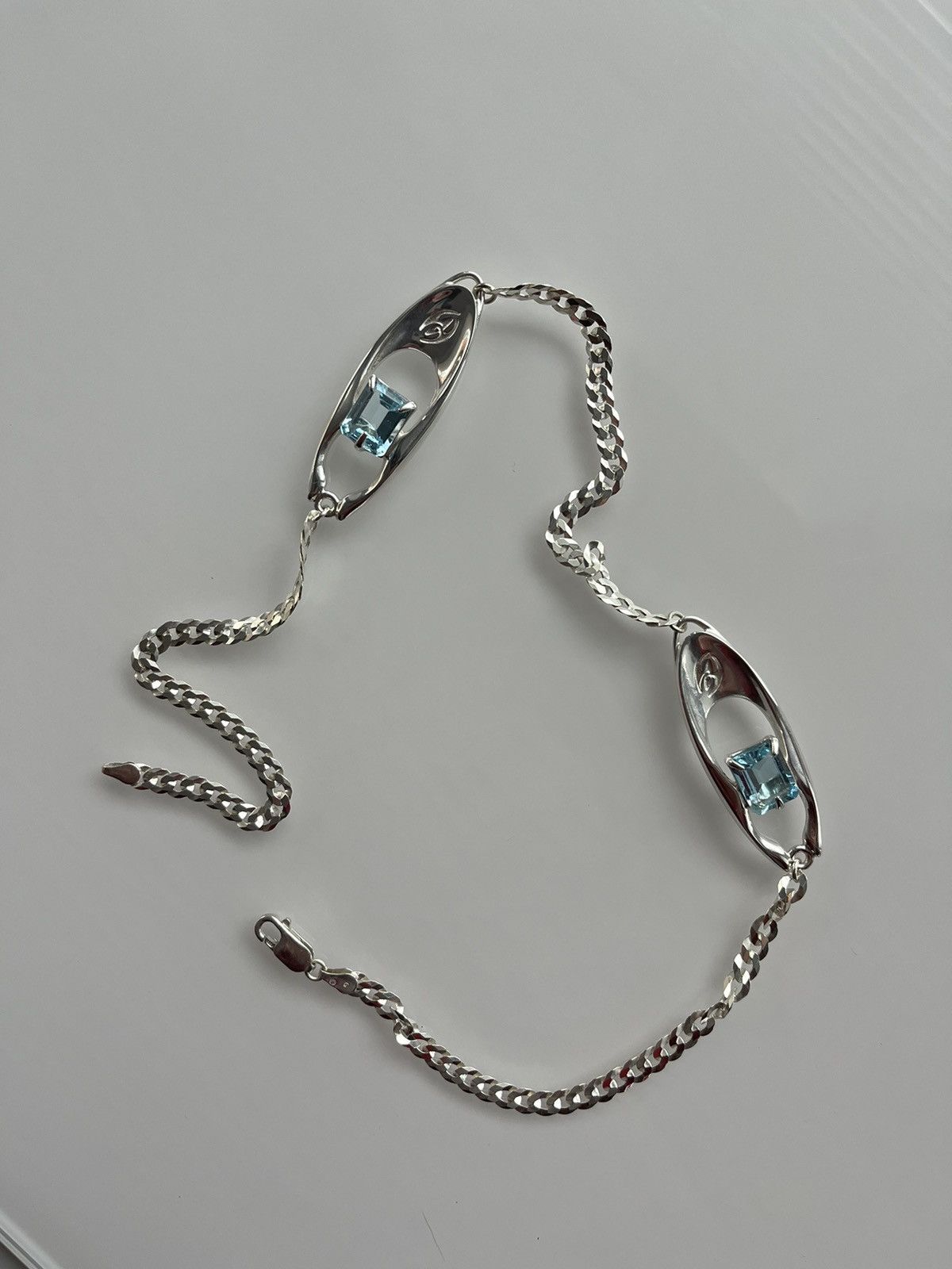 Other SYDORIA SILVER NECKLACE WITH A NATURAL TOPAZ Size ONE SIZE - 3 Thumbnail