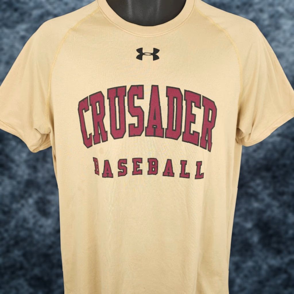 Under Armour Under armour Crusaders Baseball T Shirt Mens Size Medium Gold Faith Lutheran Las Vegas Sports 2020s Shirt Mens Gold Reactors Size US M / EU 48-50 / 2 - 1 Thumbnail