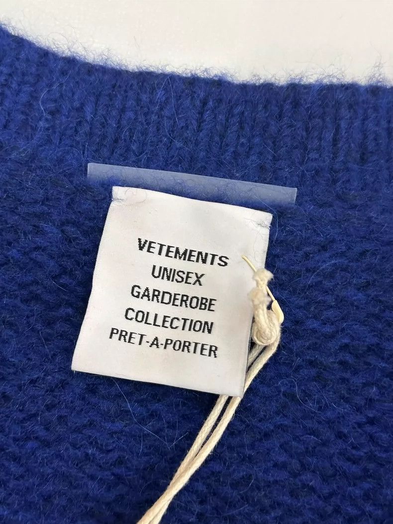 Vetements Vetements 22 blue open-front gem sweater Size US M / EU 48-50 / 2 - 4 Thumbnail