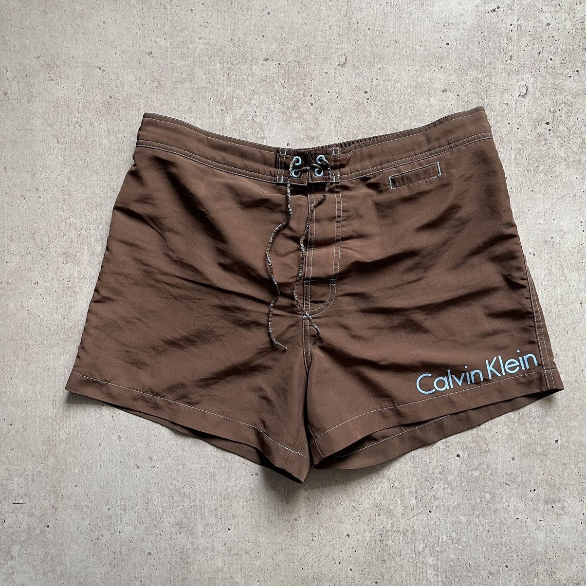 Calvin Klein × Vintage Vintage swimwear brown shorts Calvin Klein Size US 34 / EU 50 - 1 Thumbnail