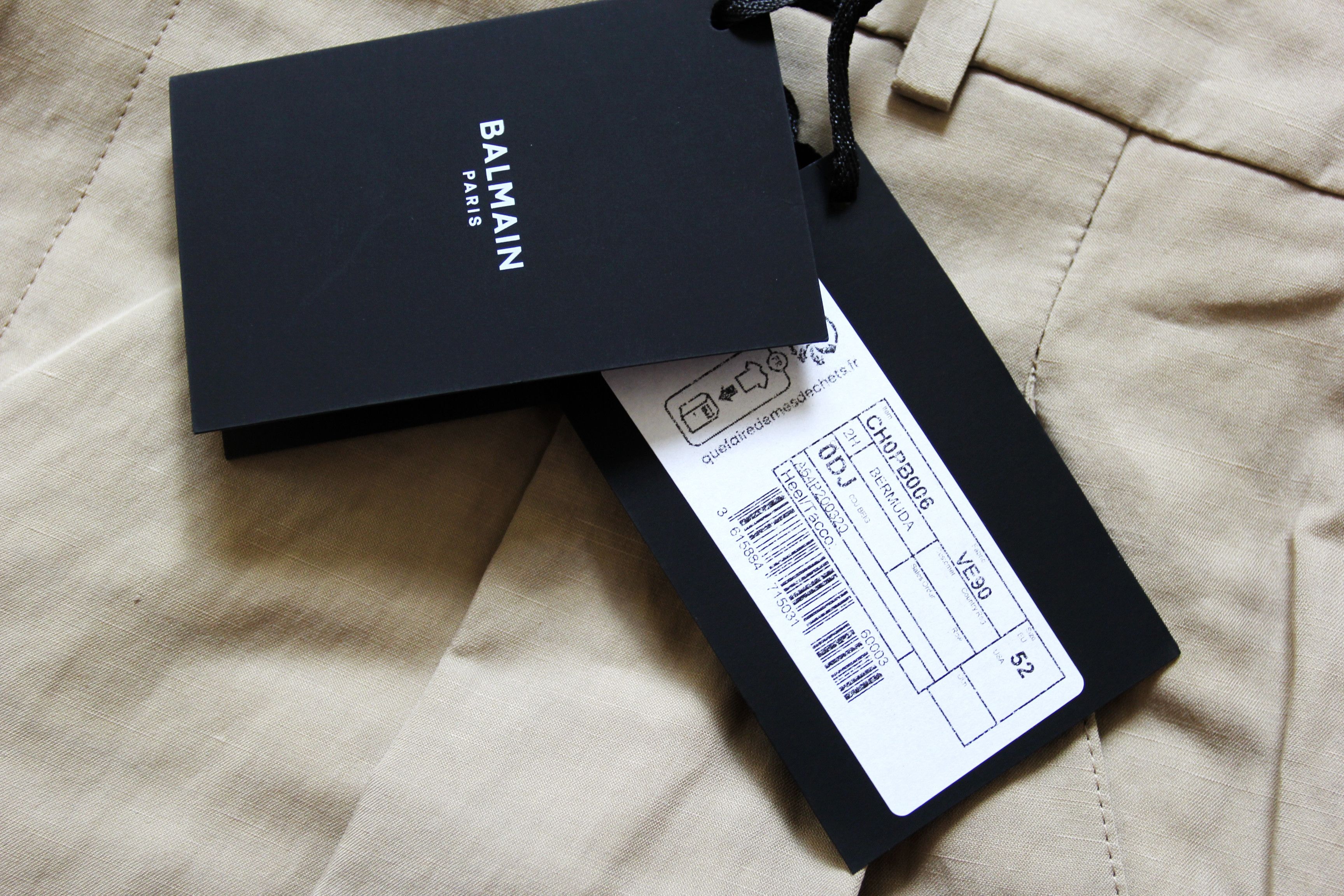 Balmain BNWT SS24 BALMAIN ECRU HEMP BERMUDA SHORTS 52 Size US 36 / EU 52 - 8 Thumbnail