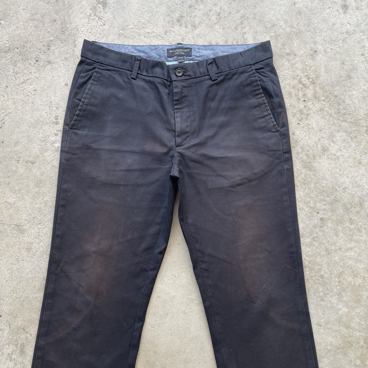 Banana Republic Vintage Banana Republic Black Faded Chinos Trousers Pants Size US 33 - 3 Thumbnail