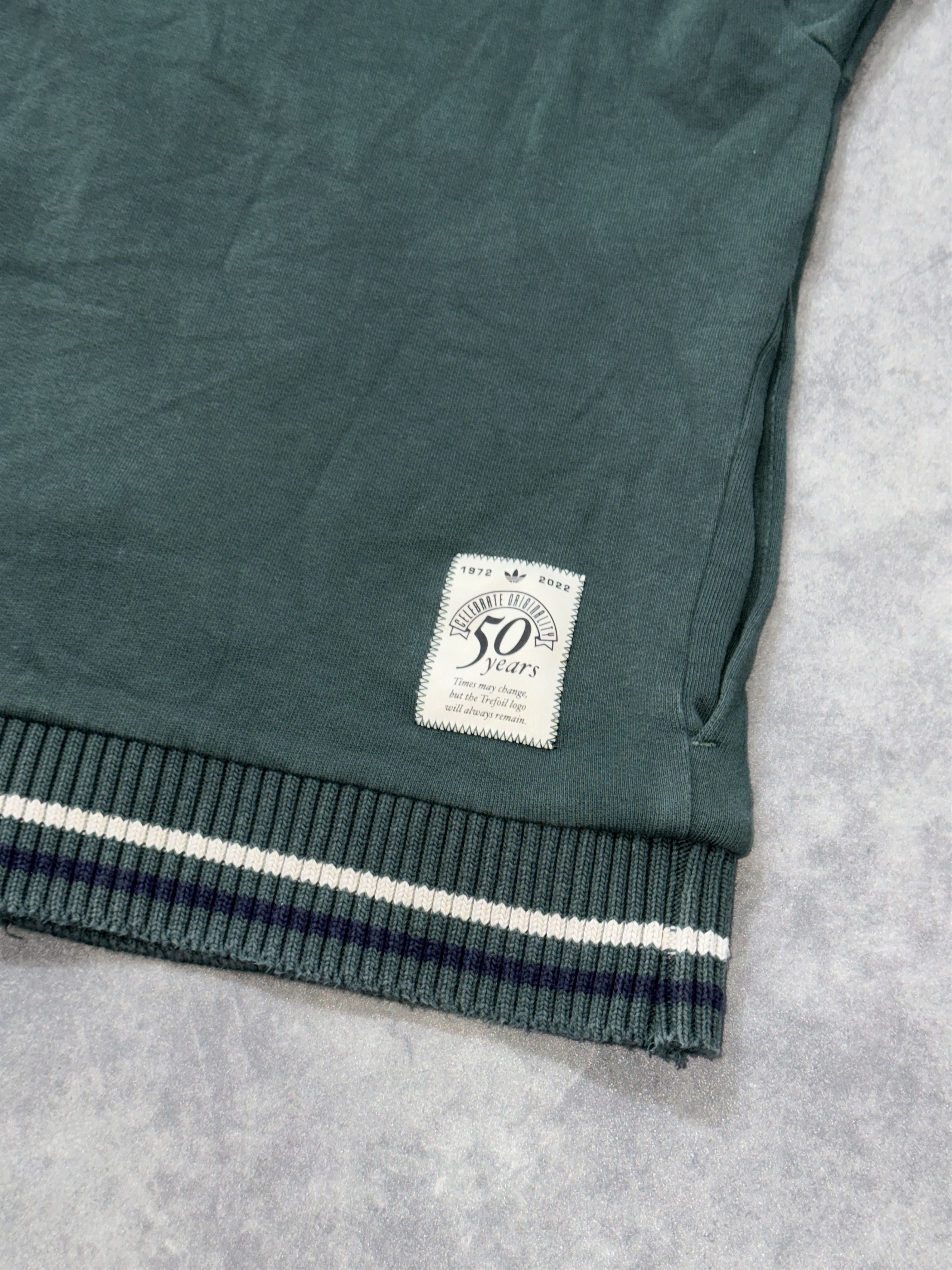 Adidas Vintage Adidas green cardigan, Trefoil logo Size L / US 10 / IT 46 - 2 Thumbnail