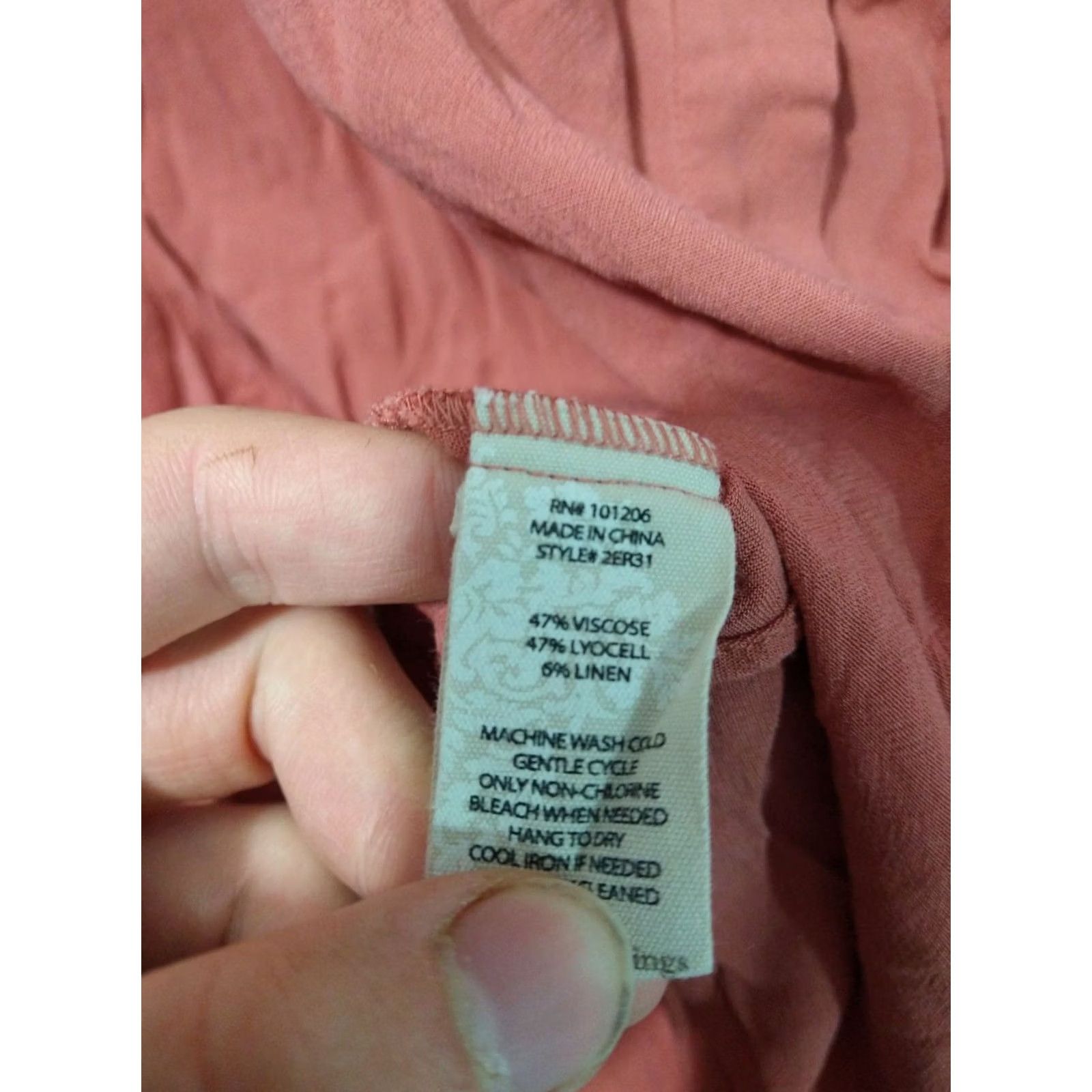Soft Surroundings Soft Surroundings Shirt Womens Large Pink Button Up Roll Tab Beachy Coastal Top Size L / US 10 / IT 46 - 7 Thumbnail