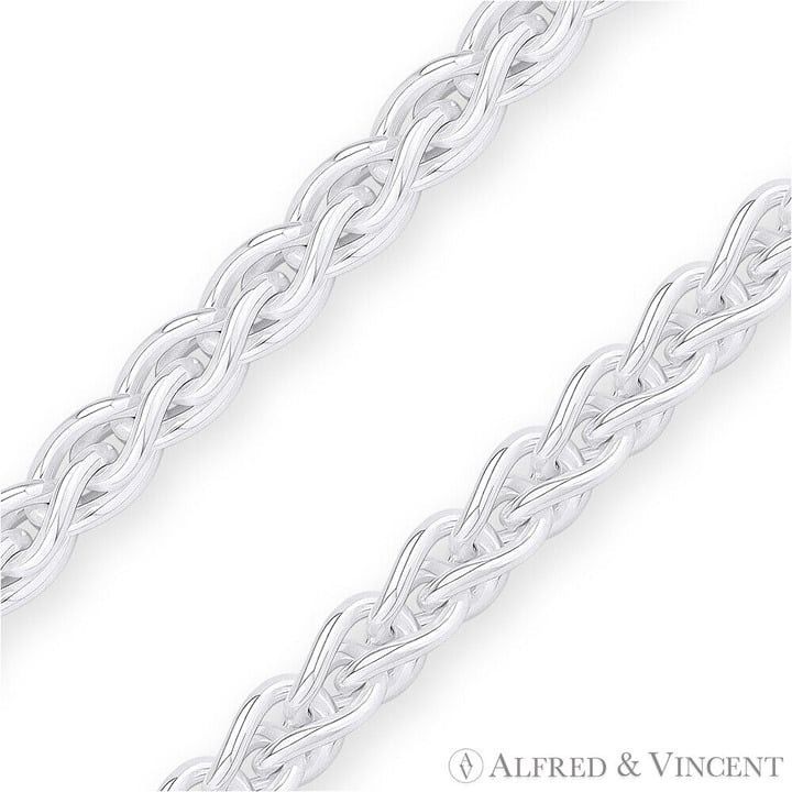 Other Wheat Link Spiga Chain Necklace in .925 Sterling Silver Size ONE SIZE - 2 Thumbnail
