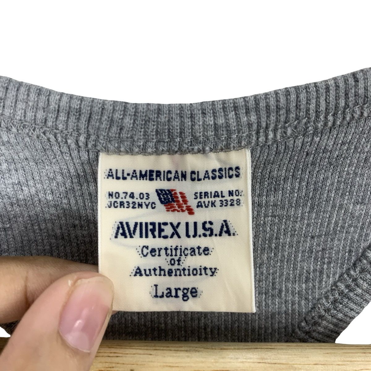 Avirex Vintage AVIREX USA Rib Tank Top Plain Racerback Desig Size US L / EU 52-54 / 3 - 8 Thumbnail
