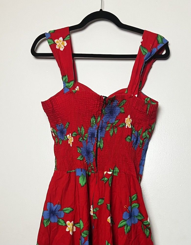 Vintage Vintage 1980’s Royal Creations Red Hawaiian Floral Dress Size M / US 6-8 / IT 42-44 - 18 Thumbnail