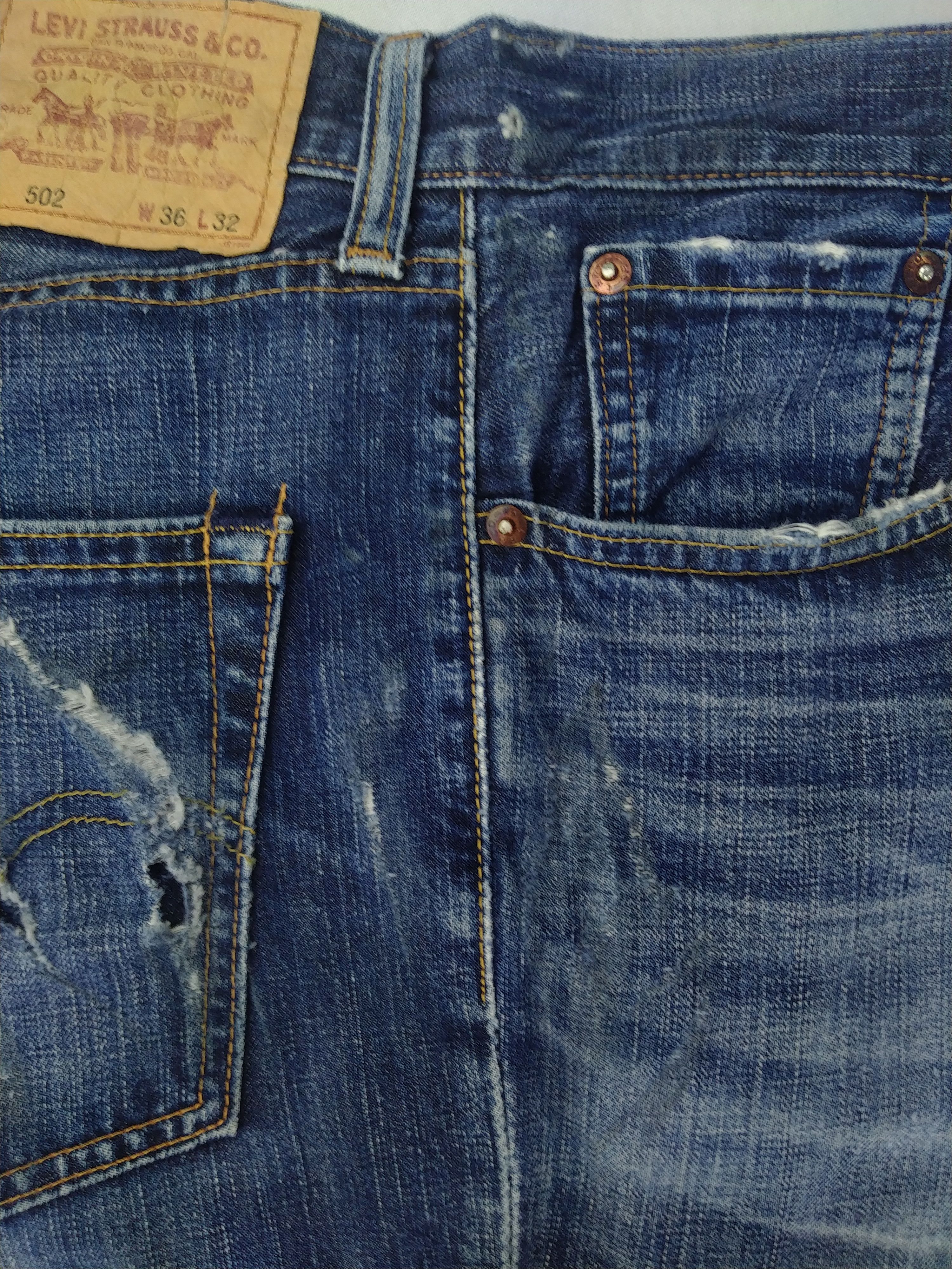 Levi's Blue Vintage Levi's 502 Distressed Denim 38x32 -JN828 Size US 38 / EU 54 - 11 Thumbnail