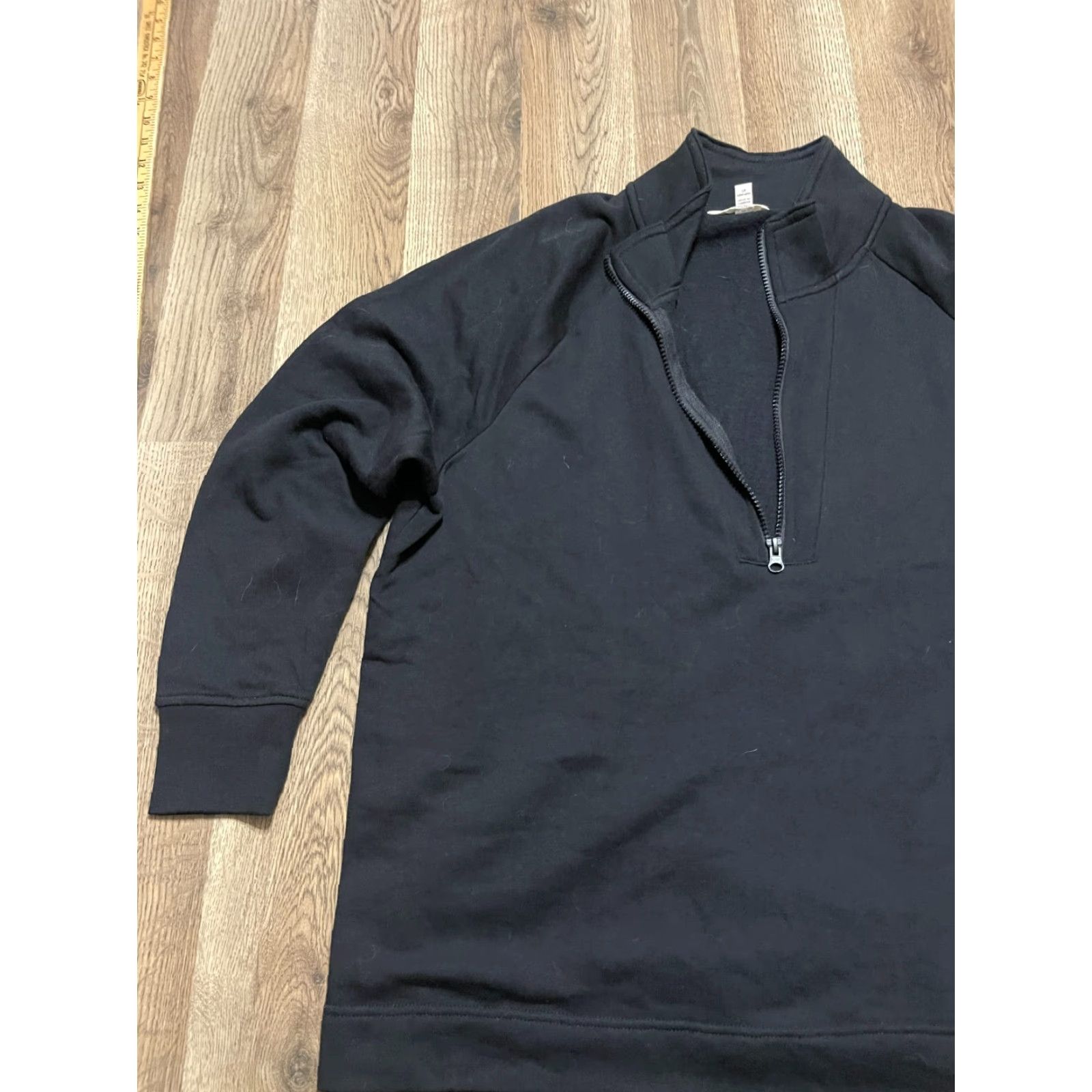 Vintage Terra & Sky Sweater Women's 1X Black 1/4 Zip Up Pullover Long Sleeve Casual Regular Vintage: No Size XL / US 12-14 / IT 48-50 - 3 Thumbnail