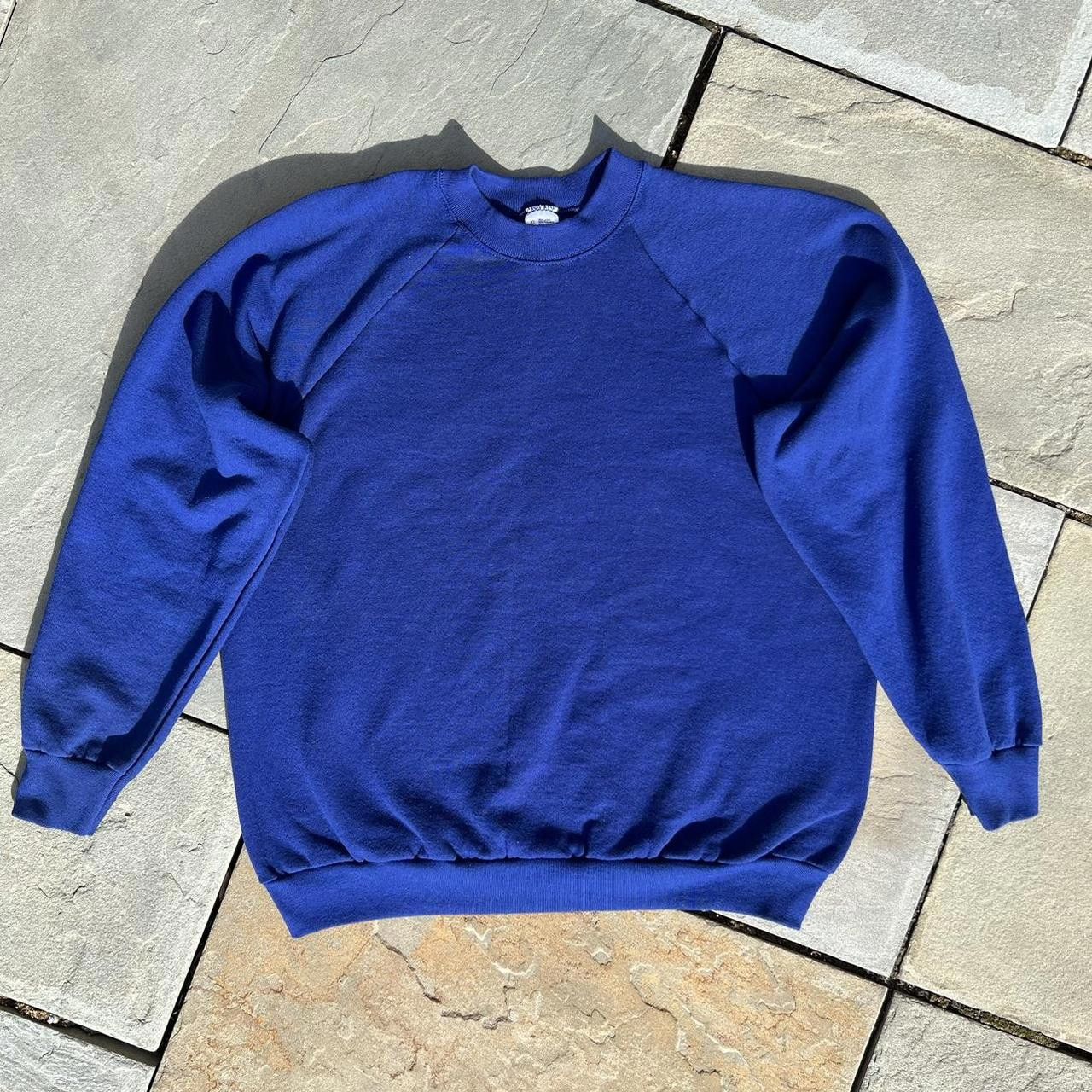 Vintage Vintage 80s Dark Blue Crewneck Sweatshirt Made in USA Size US XL / EU 56 / 4 - 1 Thumbnail