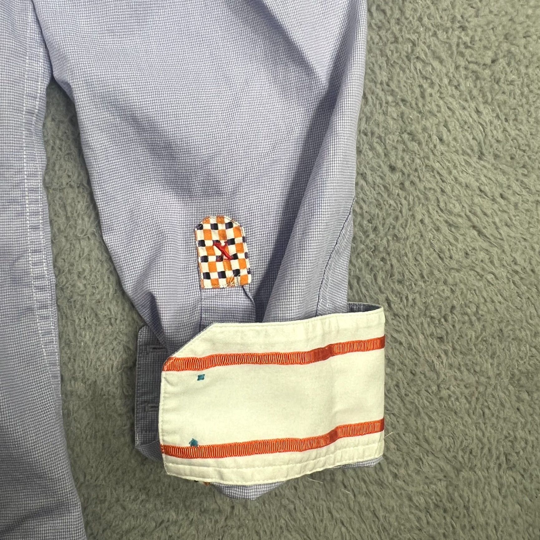 Robert Graham Robert Graham Shirt Mens XL Blue Plaid Button-Up Flip Cuff All Over X Print X Collection Size US XL / EU 56 / 4 - 5 Thumbnail