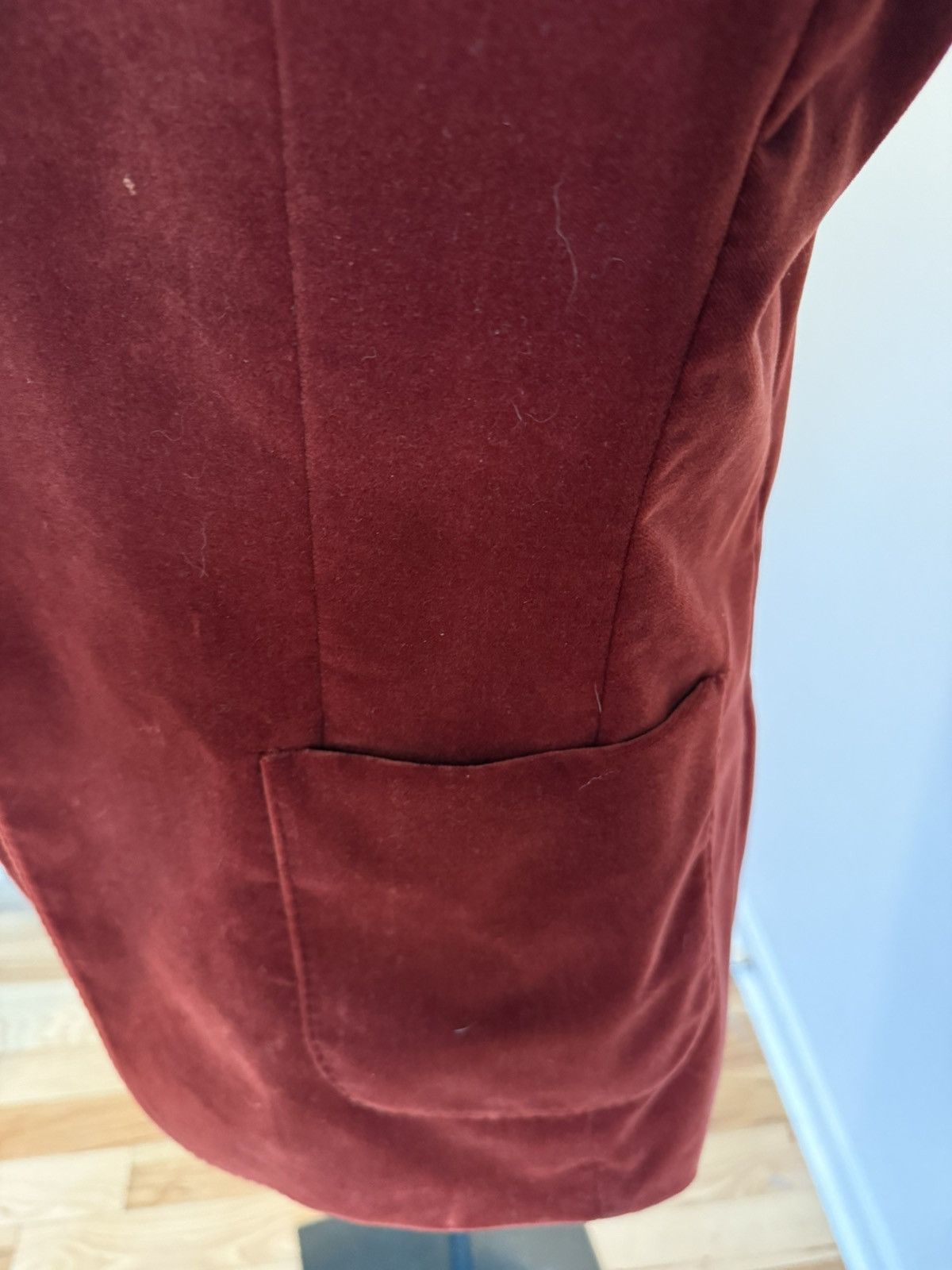 Reiss Reiss Velvet Burgundy Formal Jacket Blaser Size 40R - 6 Thumbnail