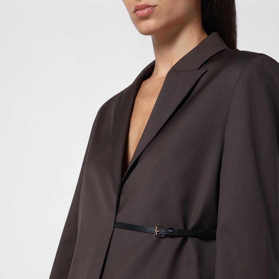 Loulou de Saison o1d2blof0824 Wool Single-Breasted Jacket in Brown Size S / US 4 / IT 40 - 4 Thumbnail