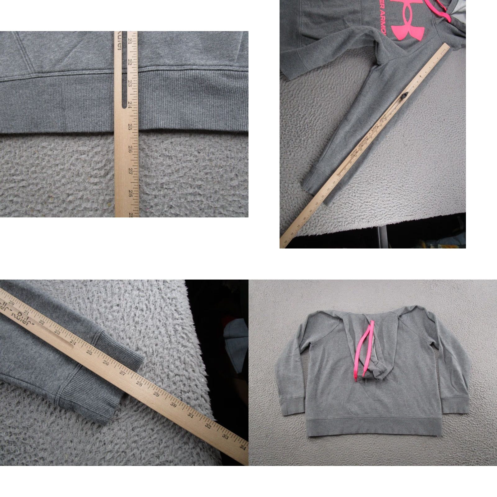Under Armour Under Armour Rival Fleece Logo Raglan Sleeve Gray Hoodie Blue Size L Women's Size L / US 10 / IT 46 - 8 Thumbnail