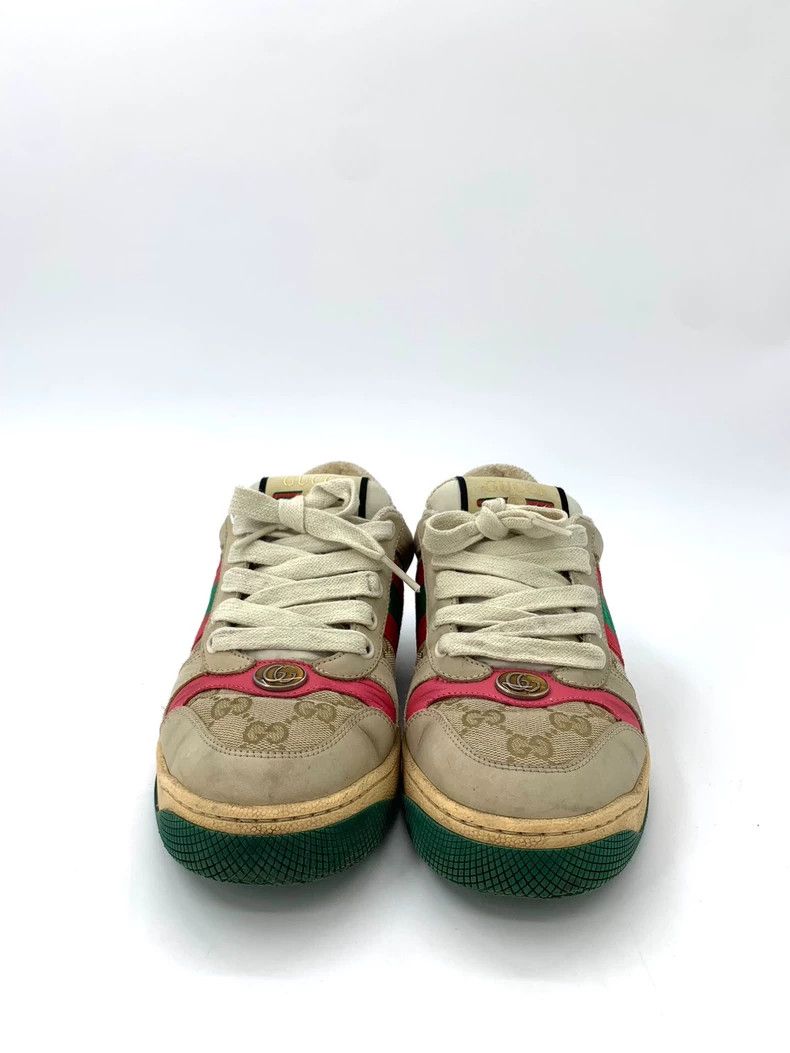 Gucci Gucci Size 36 Ebony leather GG enamel printed lace-up casua Size US 5 / EU 37 - 3 Thumbnail