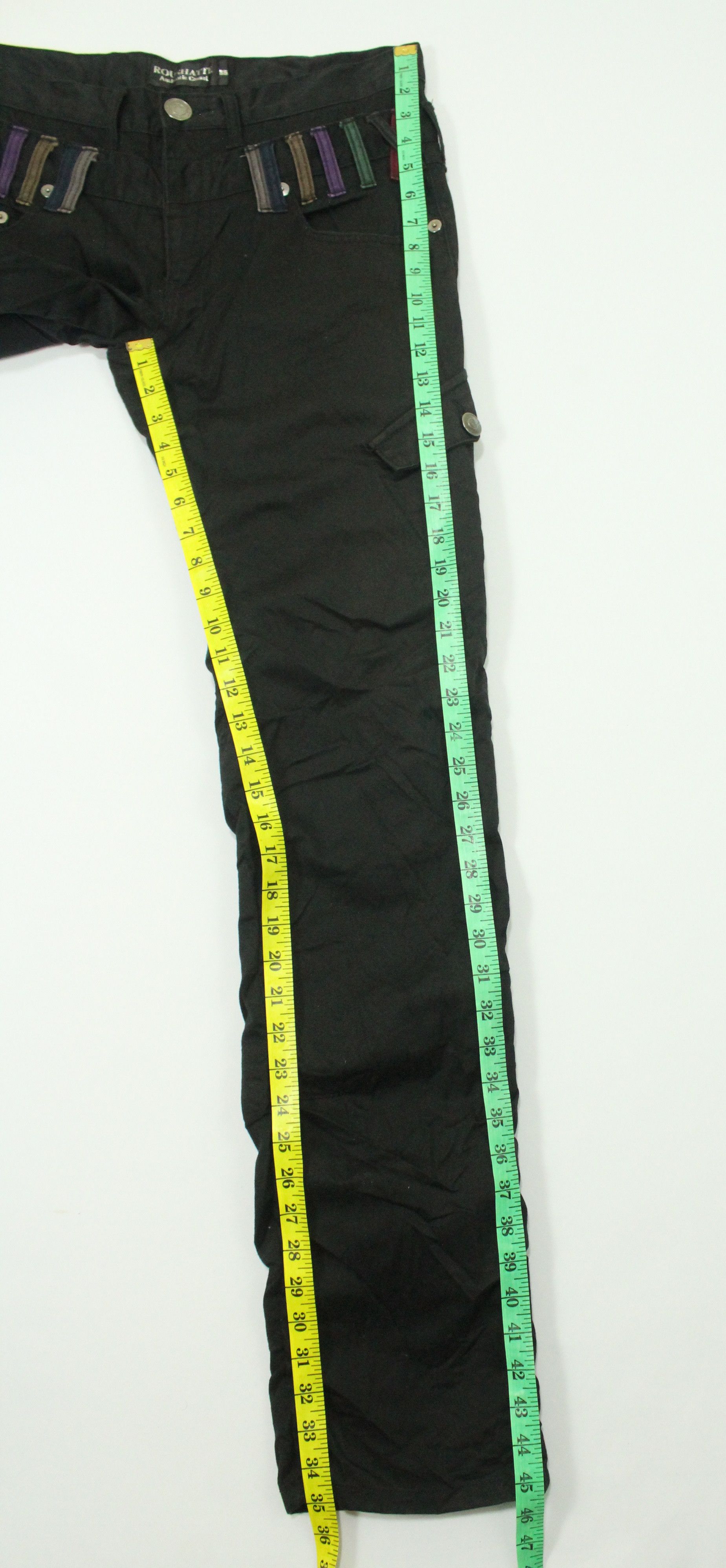 Japanese Brand Double Waist Pants Zipper Pants Side Pocket Wrinkled Seam Size US 33 - 20 Thumbnail