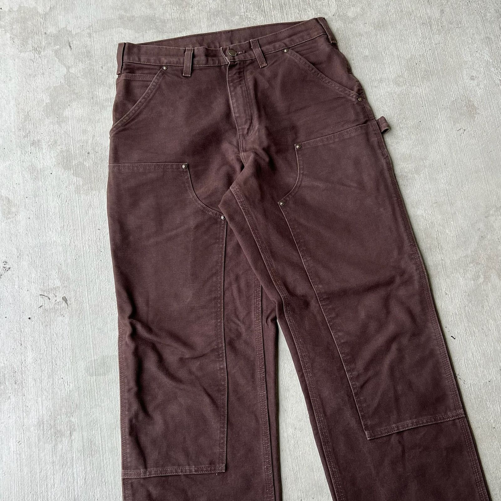 Carhartt × Vintage Carhartt brown double knee work wear carpenter pants Size US 31 - 2 Thumbnail