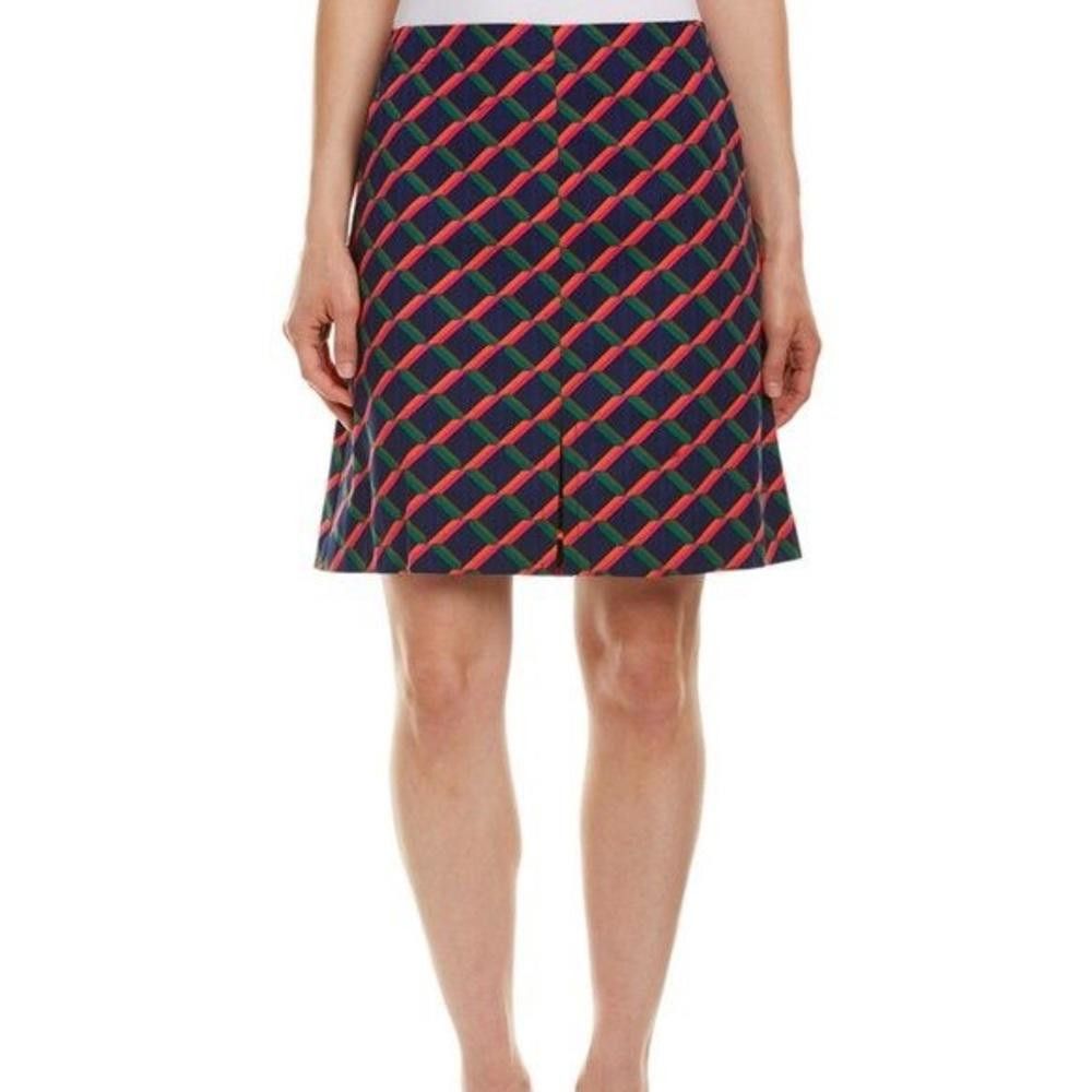 Designer Trina Turk Lanora Geometric Print A-Line Skirt Multicolor 14 Size 36" / US 14 / IT 50 - 1 Thumbnail