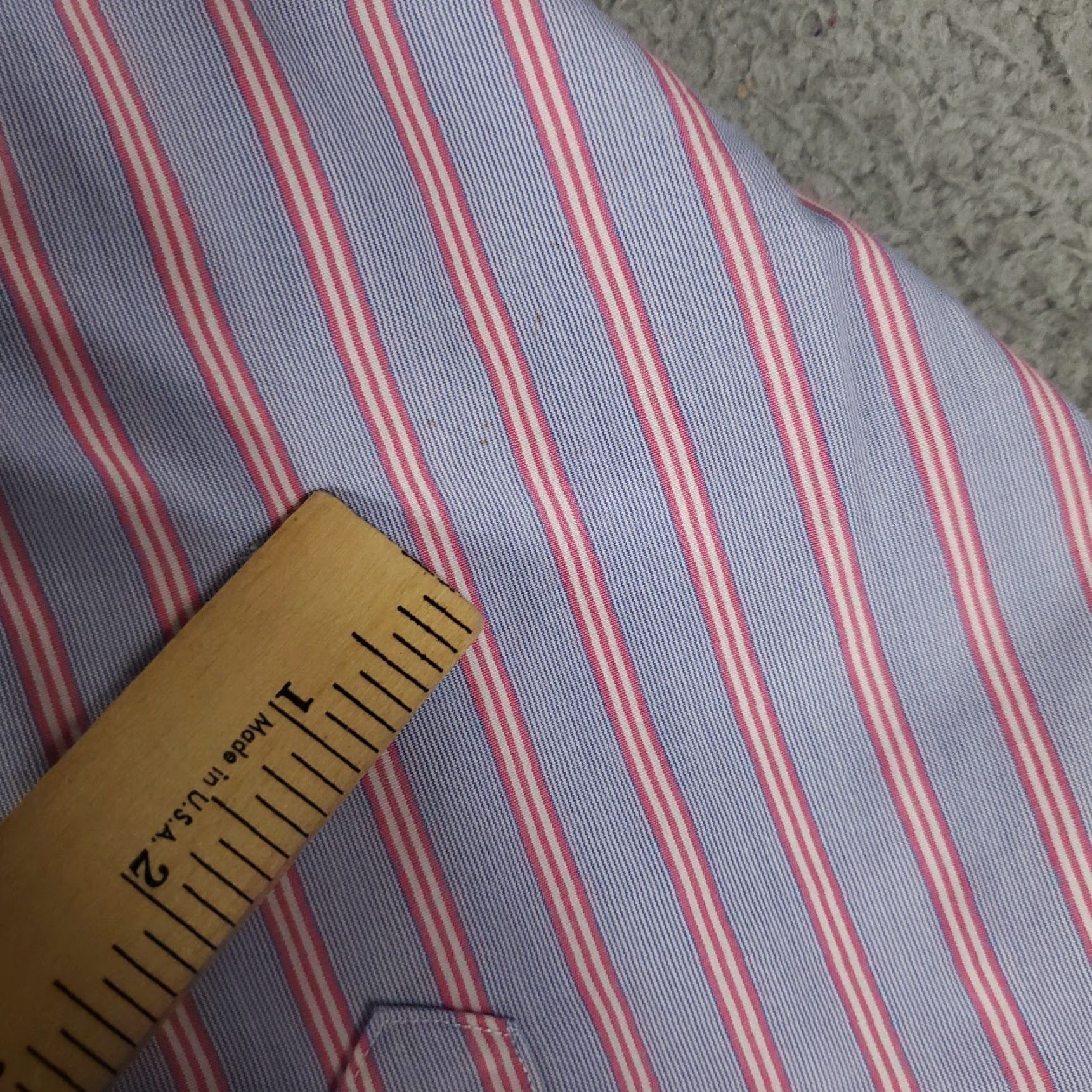 Brooks Brothers VINTAGE Brooks Brothers Shirt Mens 16.5 Blue Red Striped Dress Button Up Long Sleeve Regular Non-Iron Pockets Men's Size 42R - 5 Thumbnail