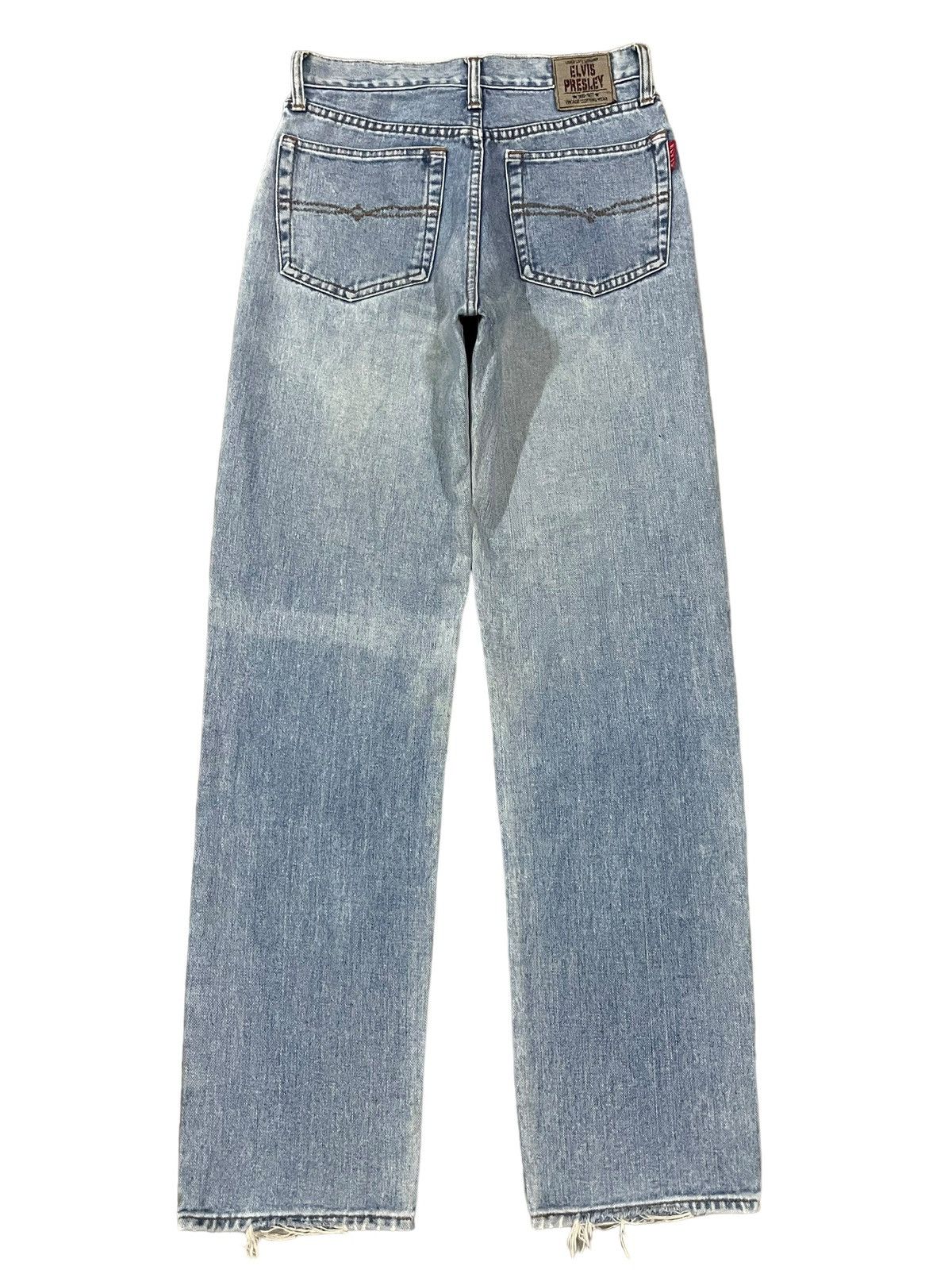 POST ARCHIVE FACTION (PAF) × Vintage Vintage Iconic American Singer Elvis Presley Fade Wash Jeans Size US 28 / EU 44 - 5 Thumbnail