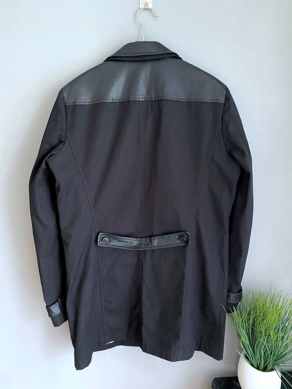 Designer × The Kooples The Kooples Men's Cotton Trench Coat With Leather Inserts, M Size US M / EU 48-50 / 2 - 12 Thumbnail