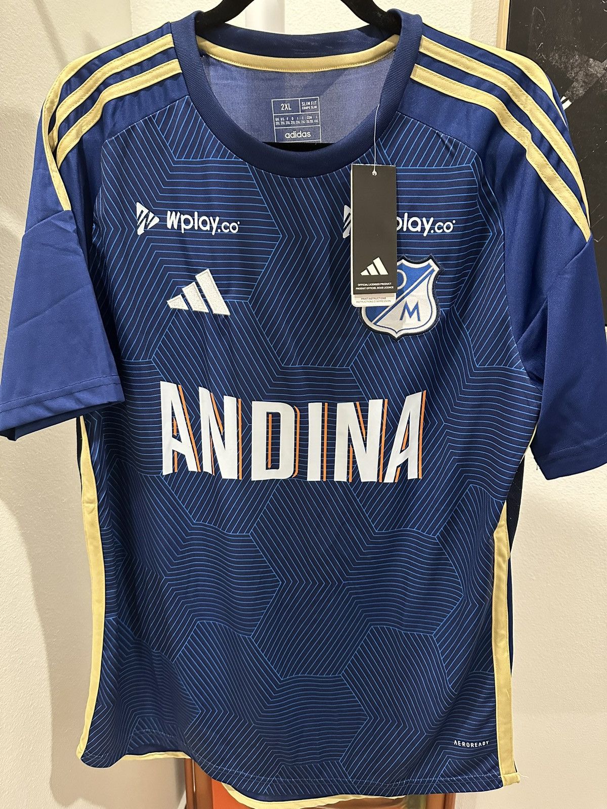 Adidas 2024-25 Millonarios Radamel Falcao Soccer Jersey Size US XL / EU 56 / 4 - 2 Thumbnail