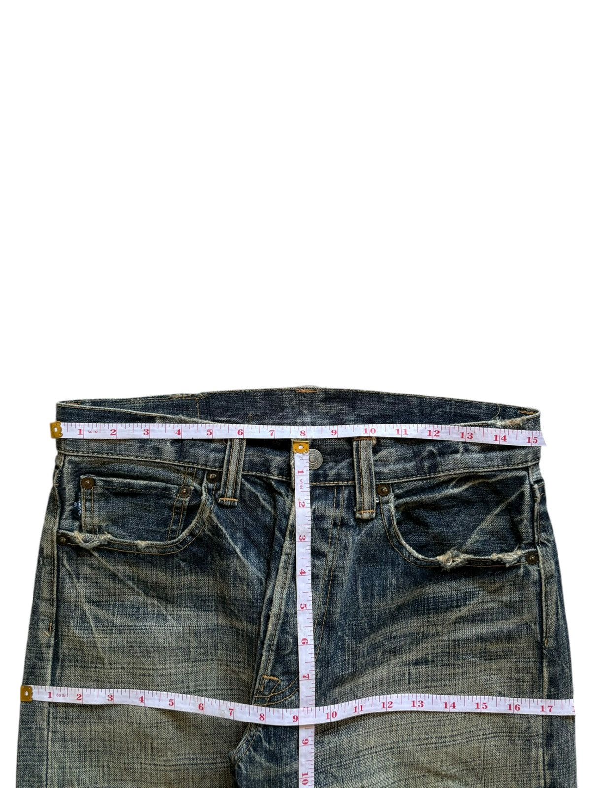 Eternal Vintage Japanese Eternal Mud Wash Distressed Loose Jeans Size US 30 / EU 46 - 12 Thumbnail