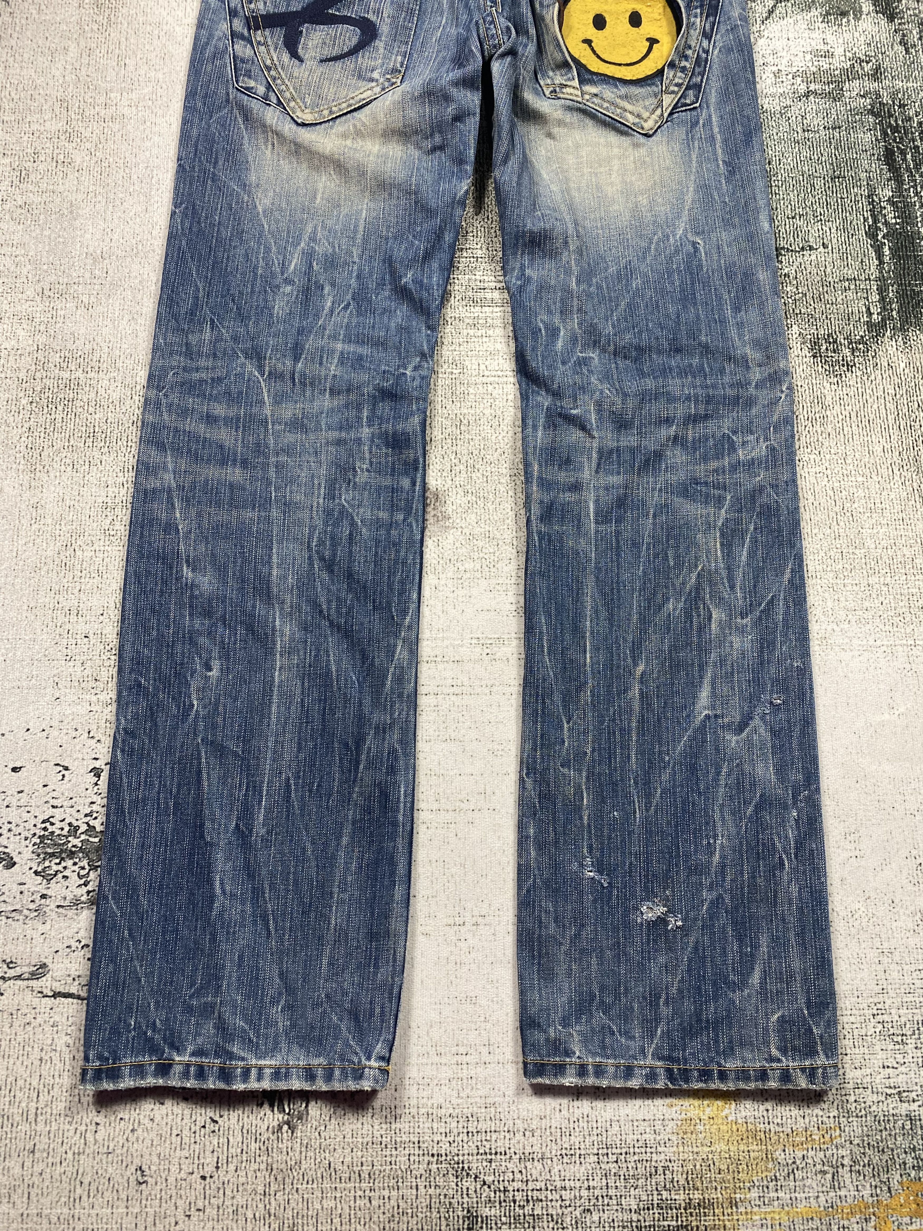 Japanese Brand SICKS💥Japanese Jeans Red Pepper & Denim Whiskers Distress Size US 32 / EU 48 - 10 Thumbnail