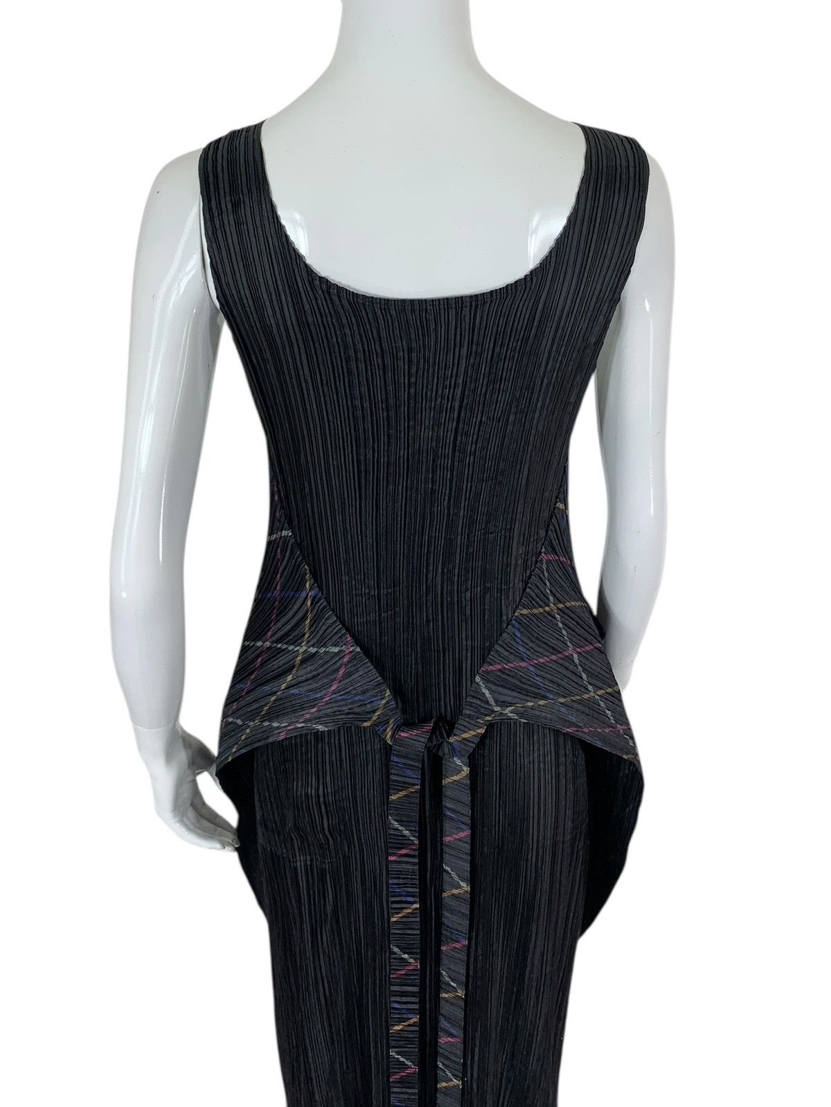 Pleats Please Issey Miyake Vintage Issey Miyake IM Product Pleated Teal Apron Dress Size ONE SIZE - 12 Thumbnail