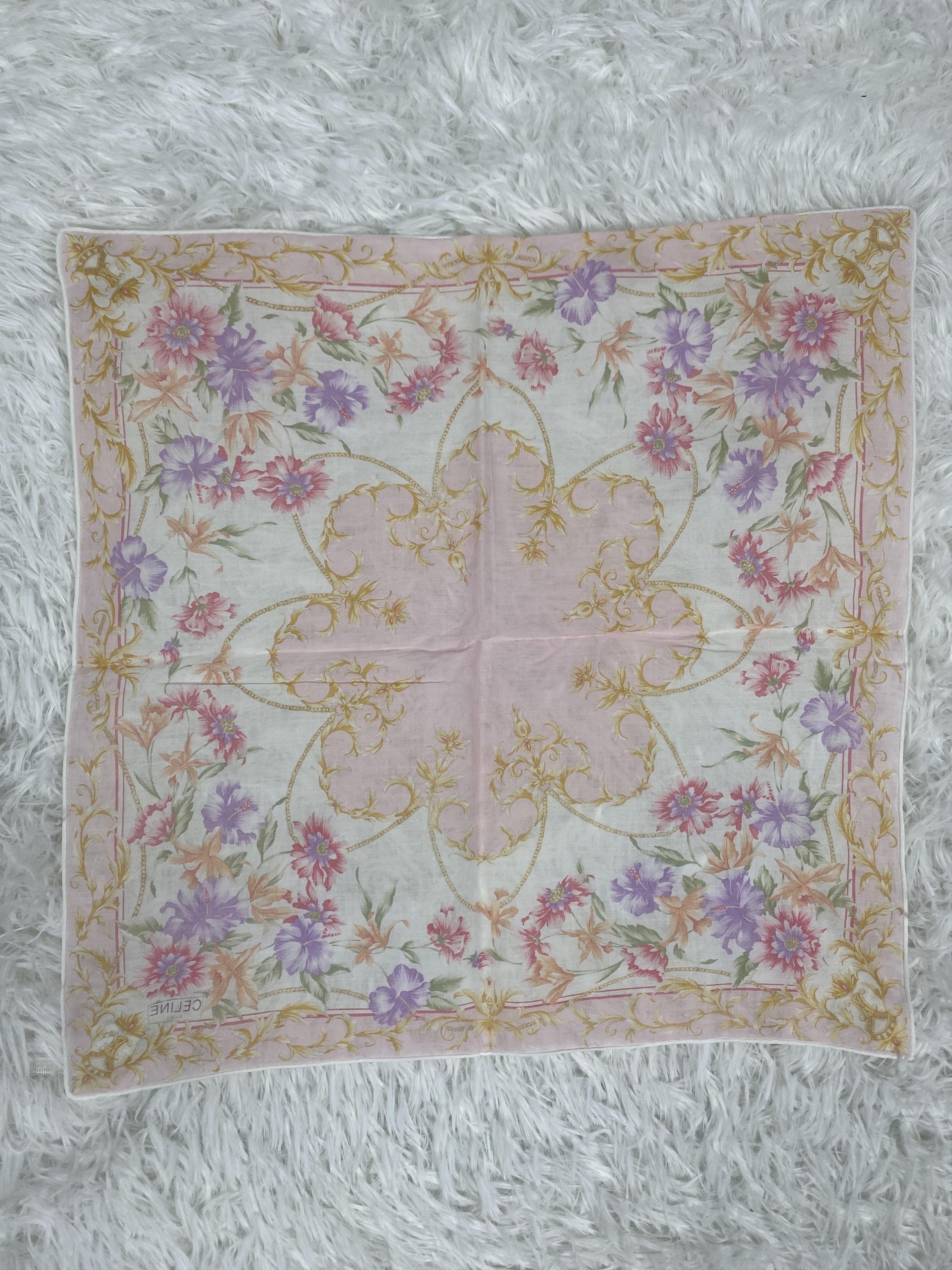 Celine × Vintage Vintage Celine Handkerchief Neckerchief PH0382 Size ONE SIZE - 4 Thumbnail