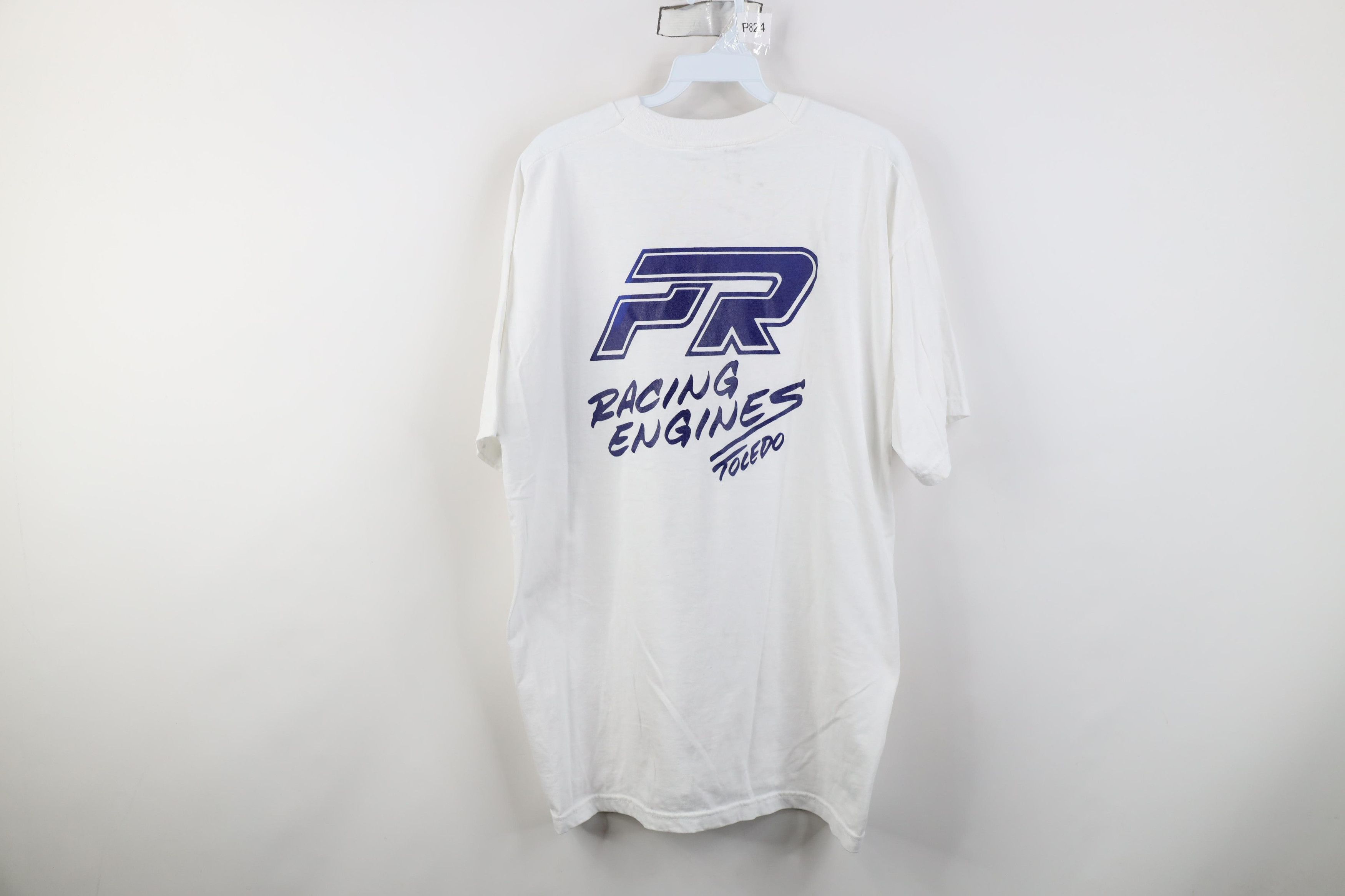 Vintage Vintage 90s Y2K PR Racing Engines Toledo Motorcycle T-Shirt Size US XL / EU 56 / 4 - 1 Thumbnail