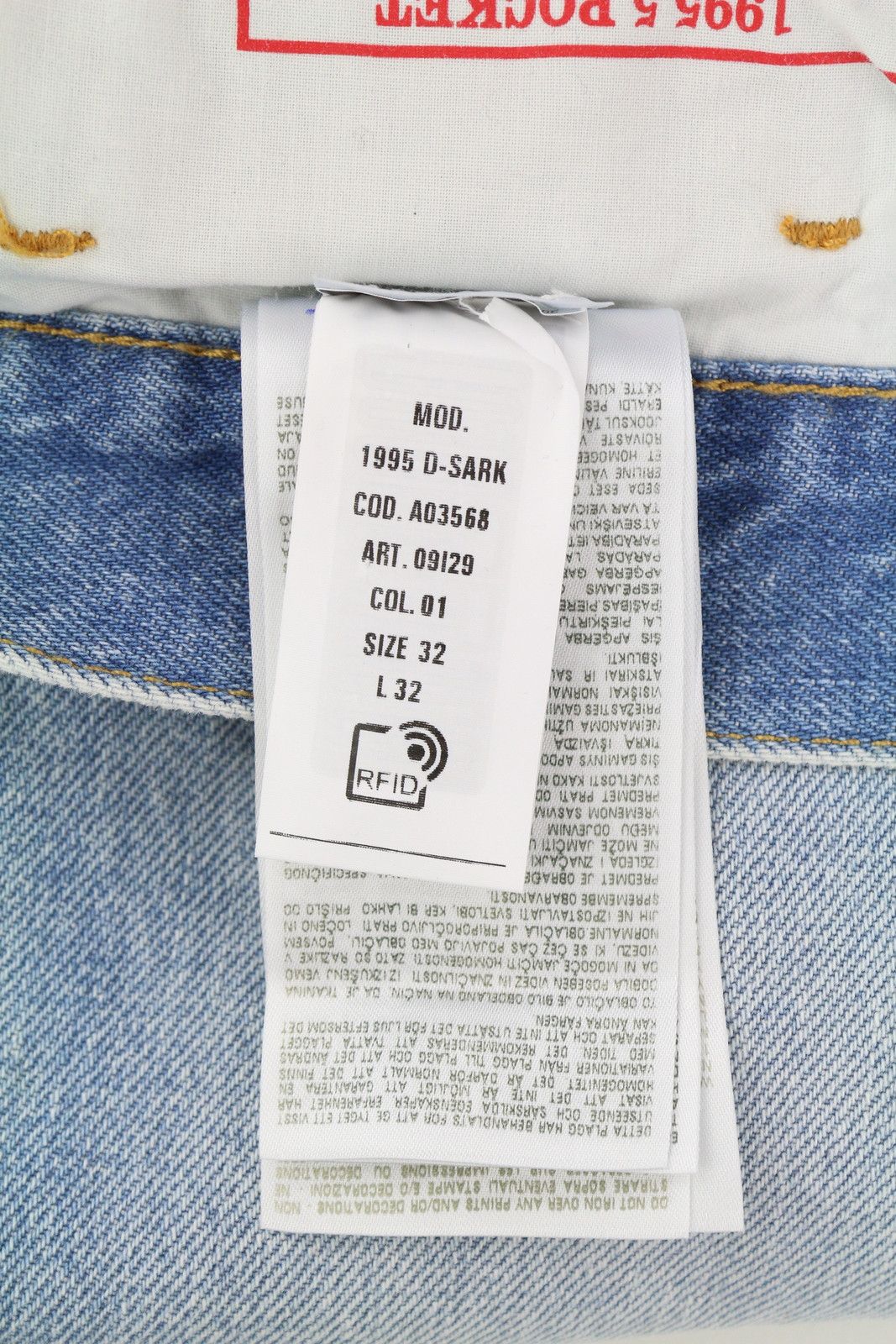 Diesel 1995 D-SARK 09I29 W32/L32 Blue Slim Straight 85400 Size US 32 / EU 48 - 12 Thumbnail