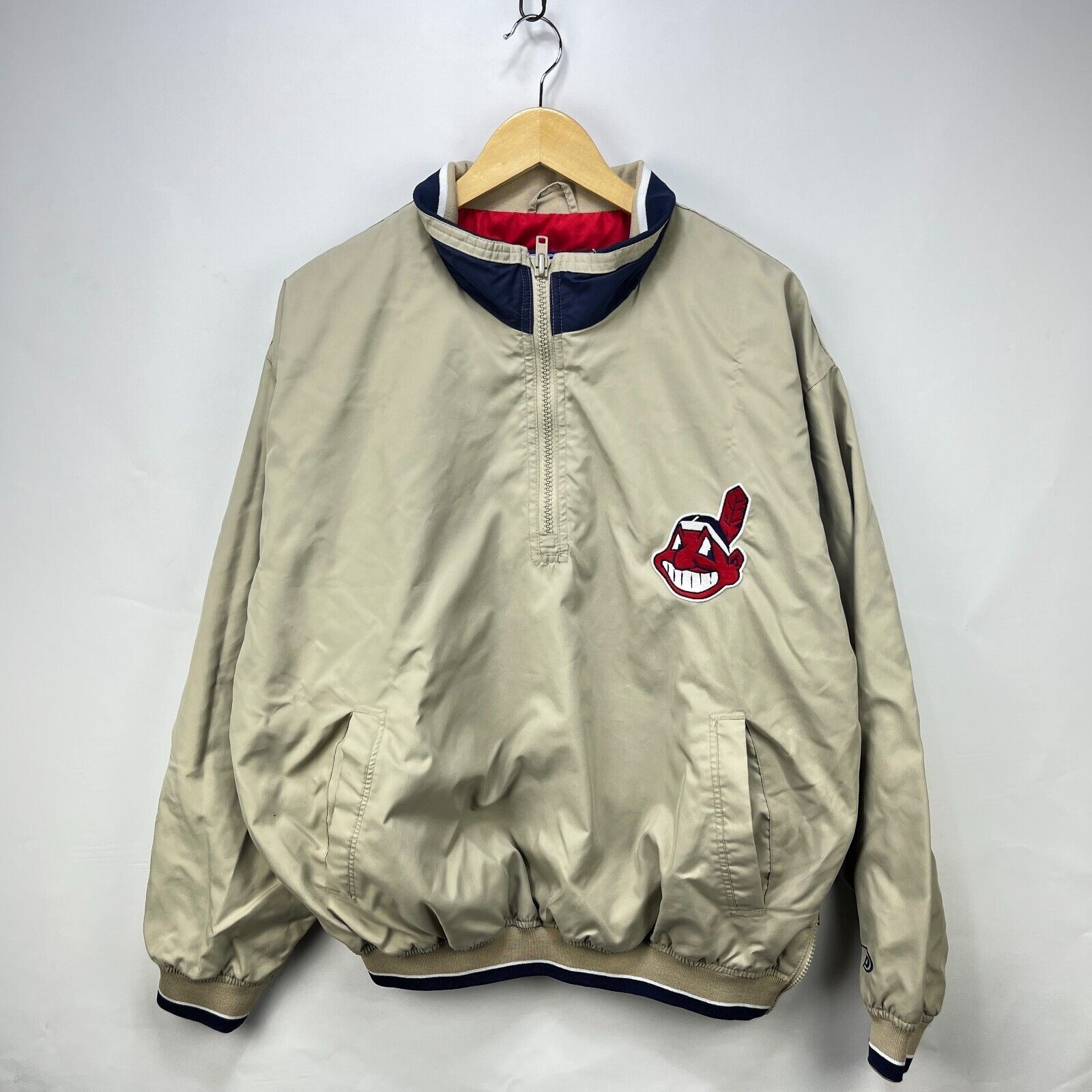 MLB × Vintage Vintage 90s Cleveland Indians Windbreaker Pullover Large Size US L / EU 52-54 / 3 - 1 Thumbnail