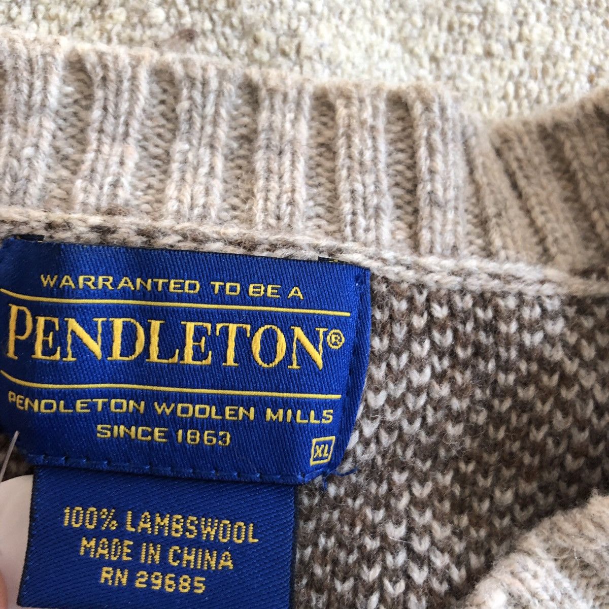 Japanese Brand × Pendleton × Vintage lambswool sweater Vtg Pendleton Tribal Totem Native American Size US XL / EU 56 / 4 - 5 Thumbnail