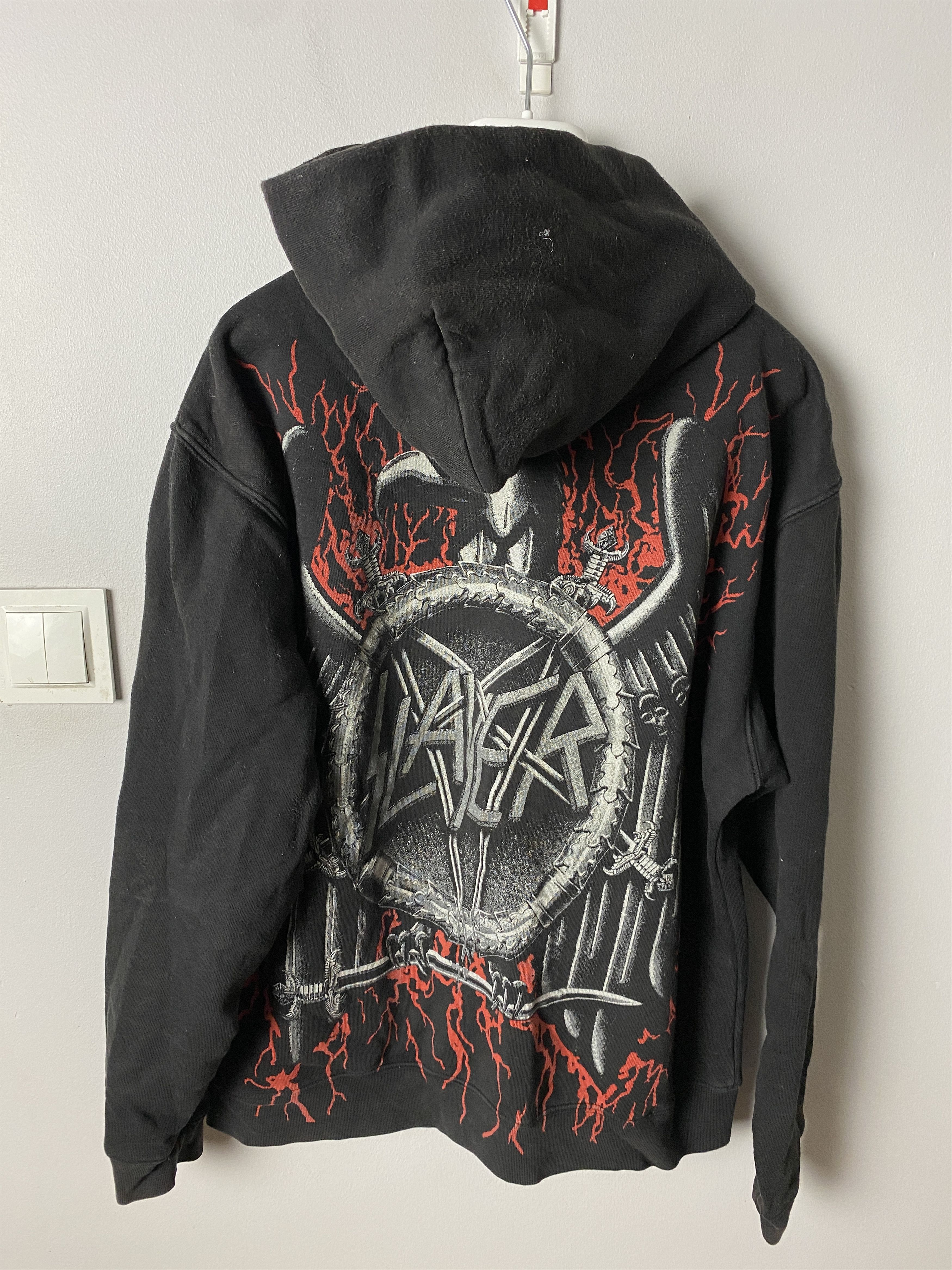 Band Tees Slayer eagle printed zip-up hoodie opium band alternative Size US M / EU 48-50 / 2 - 6 Thumbnail