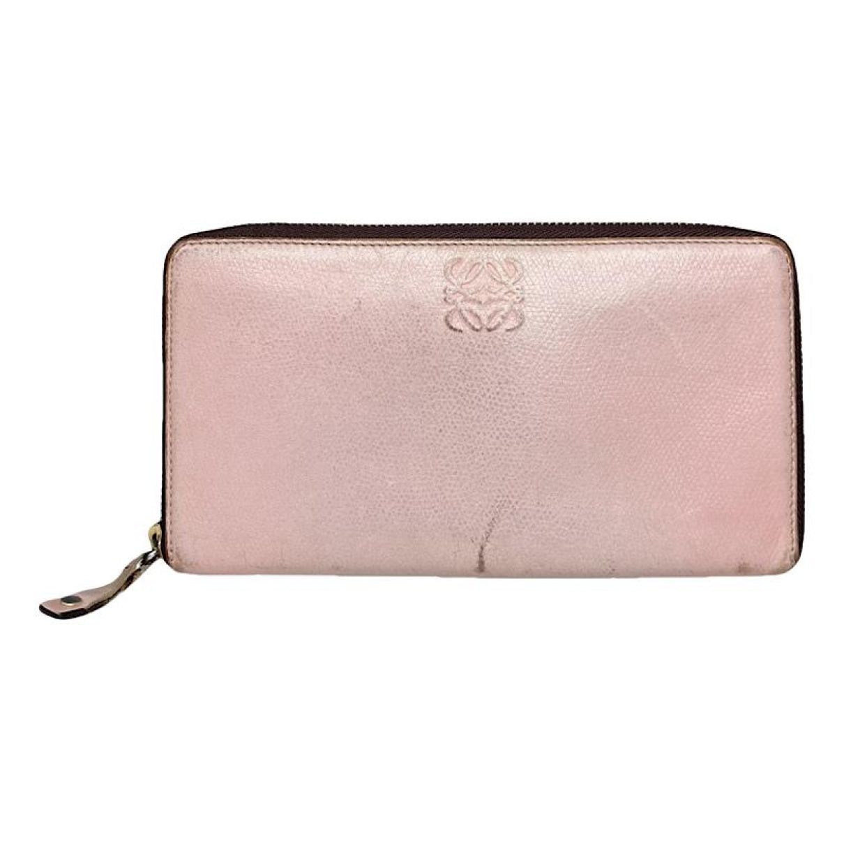 Loewe Puzzle Pink Leather Wallet Size ONE SIZE - 1 Thumbnail