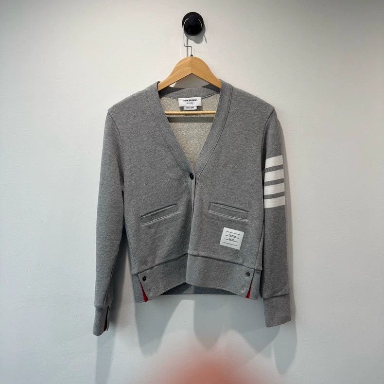 Thom Browne Thom Browne Classic four stripe knit cardigan Size XS / US 0-2 / IT 36-38 - 1 Thumbnail
