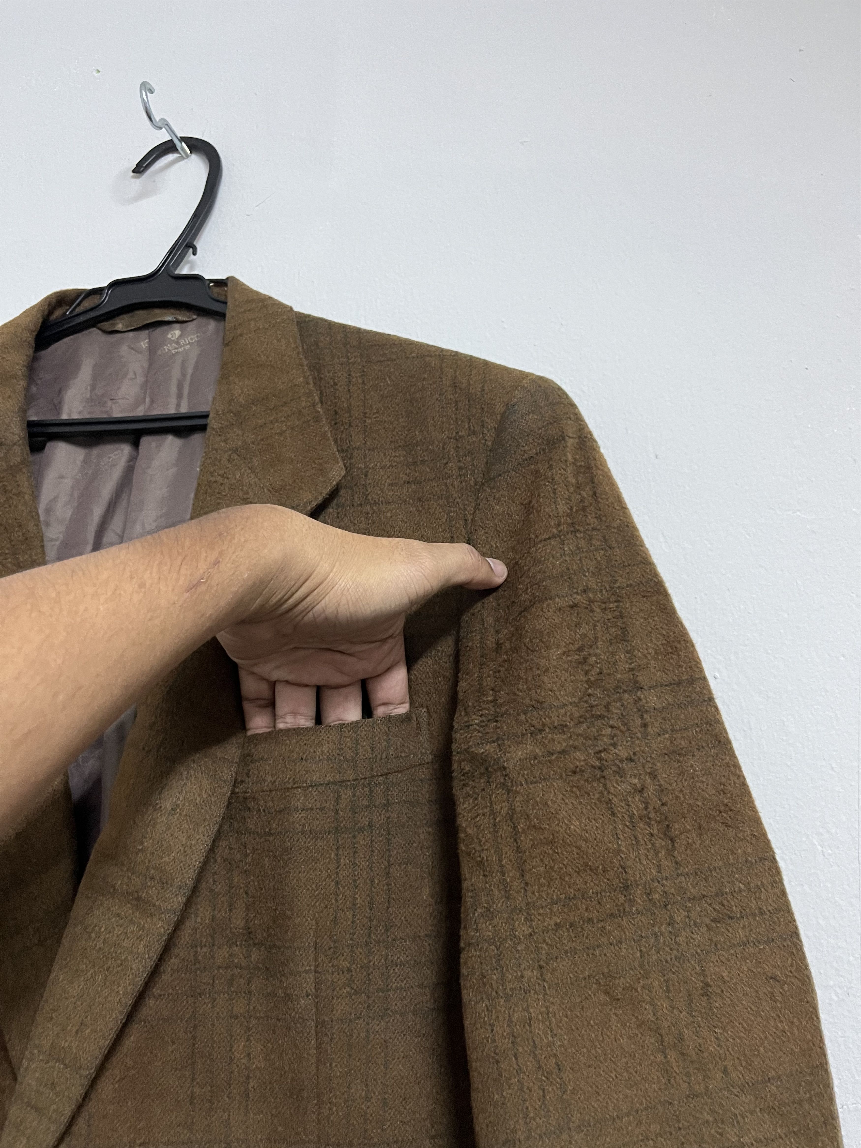 Stefano Ricci 💥Luxurious NINA RICCI MONSIEUR Brown PLAID Wool Blazer Size US M / EU 48-50 / 2 - 9 Thumbnail