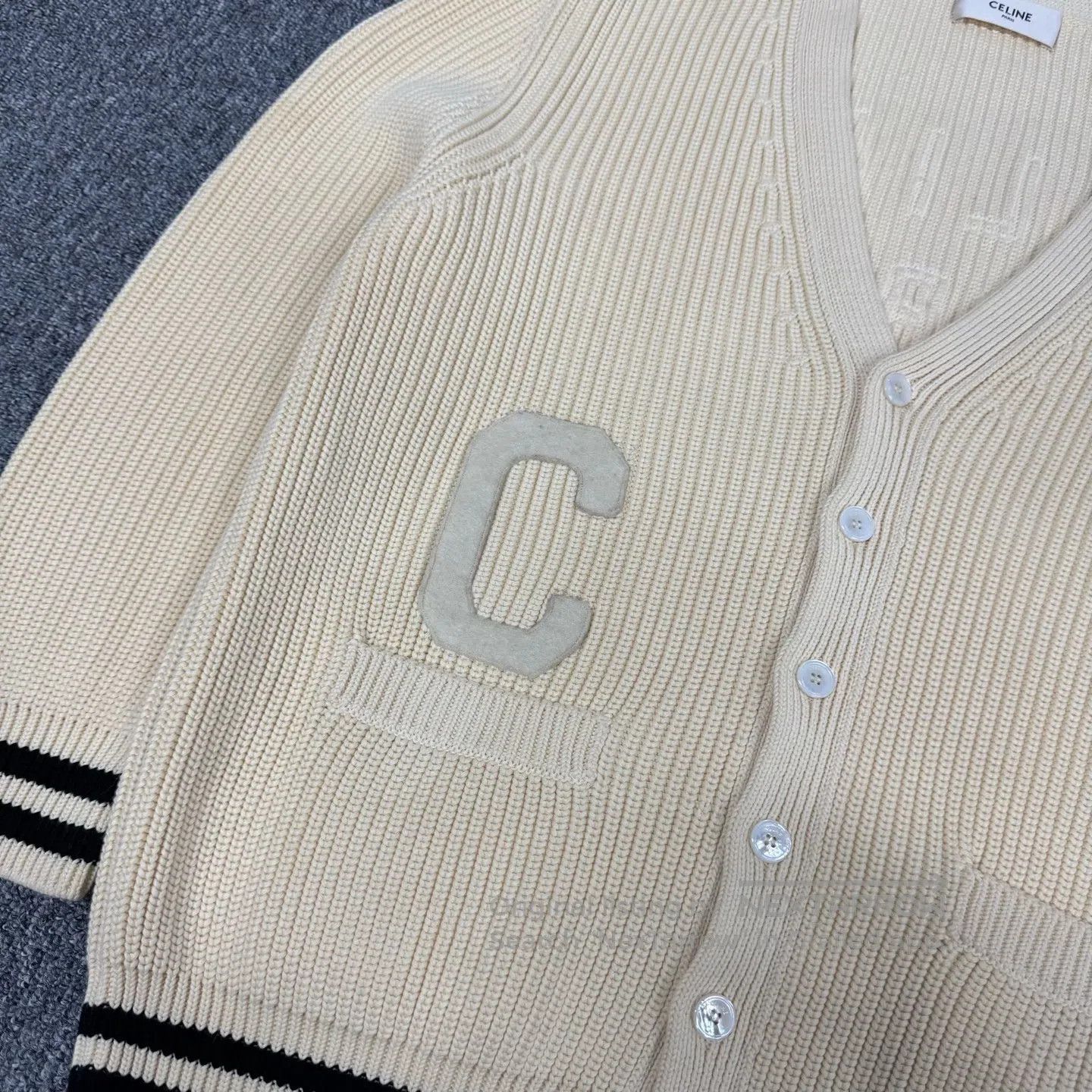 Celine CELINE Alphabet Logo Knit Cardigan Jacket| Size US M / EU 48-50 / 2 - 5 Thumbnail