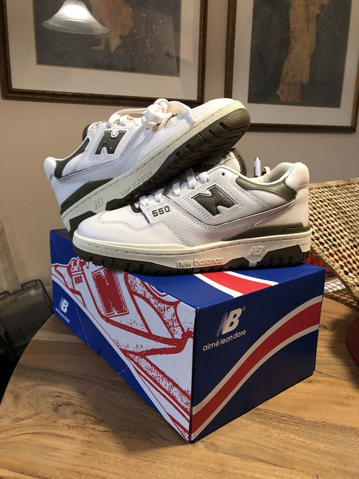New Balance 550 Aime Leon Dore White Olive - www.disolcolor.com
