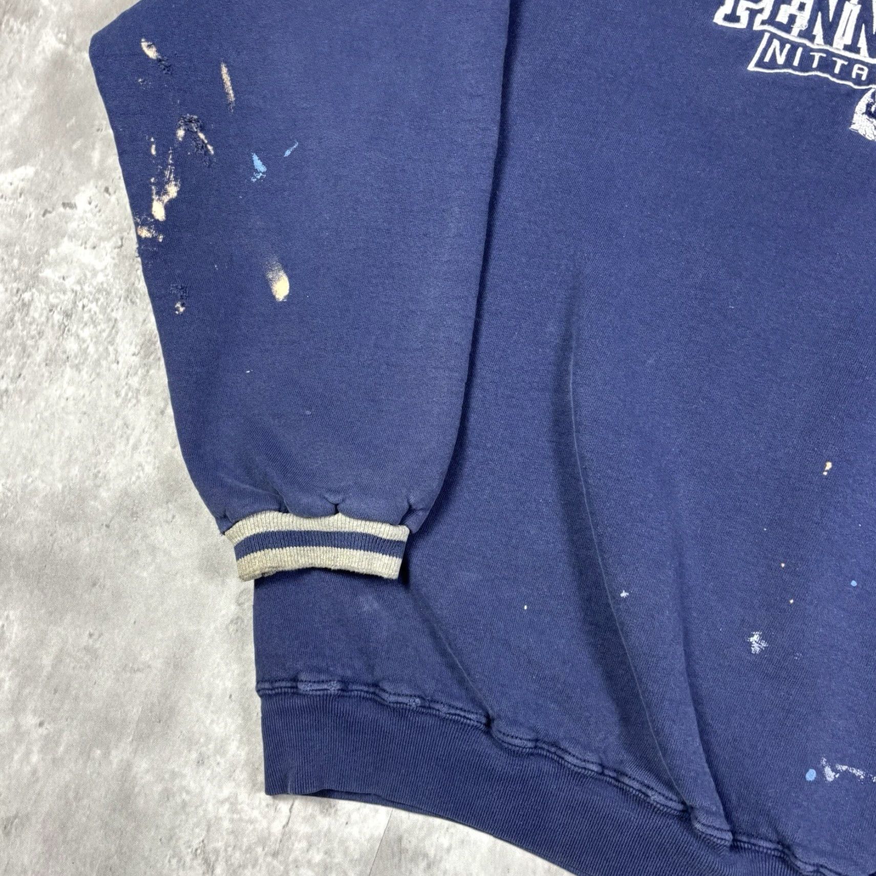 Pro Player VINTAGE Pro-player Sweatshirt XL Men Blue 90s Penn State University Embroidered Graphic Print Pullover Heavyweight Football Size US XL / EU 56 / 4 - 7 Thumbnail