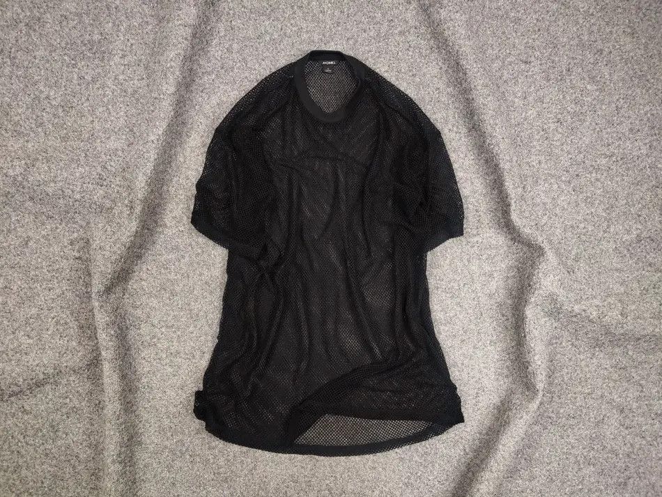 Pre-owned If Six Was Nine X Le Grande Bleu L G B Vtg Mesh Shirt Yohji Yamamoto Junya Watanabe Playboi Style In Black
