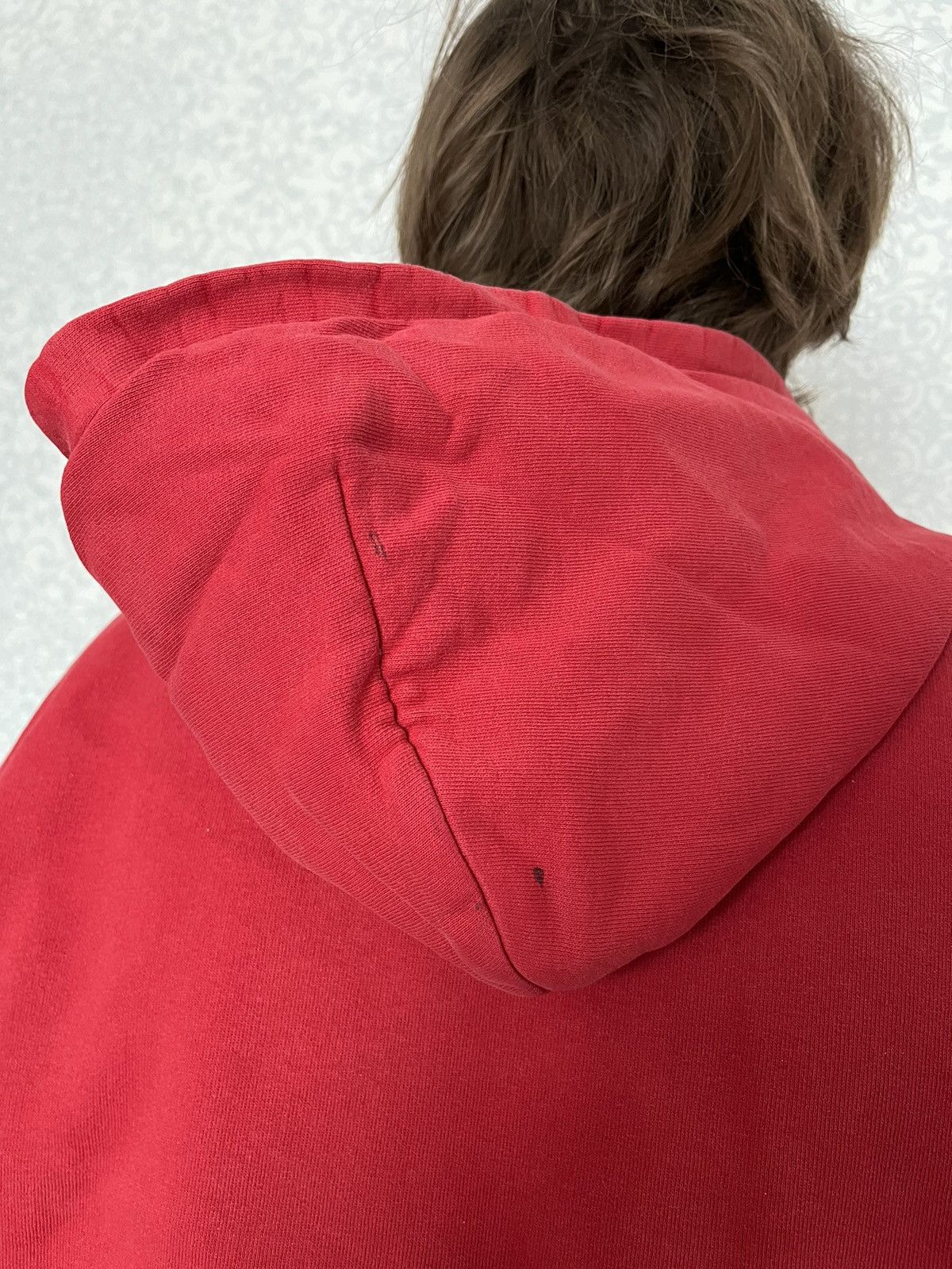 Carhartt × Vintage Vintage 90s Carhartt Men Distressed Red Logo Hoodie Size US L / EU 52-54 / 3 - 10 Thumbnail