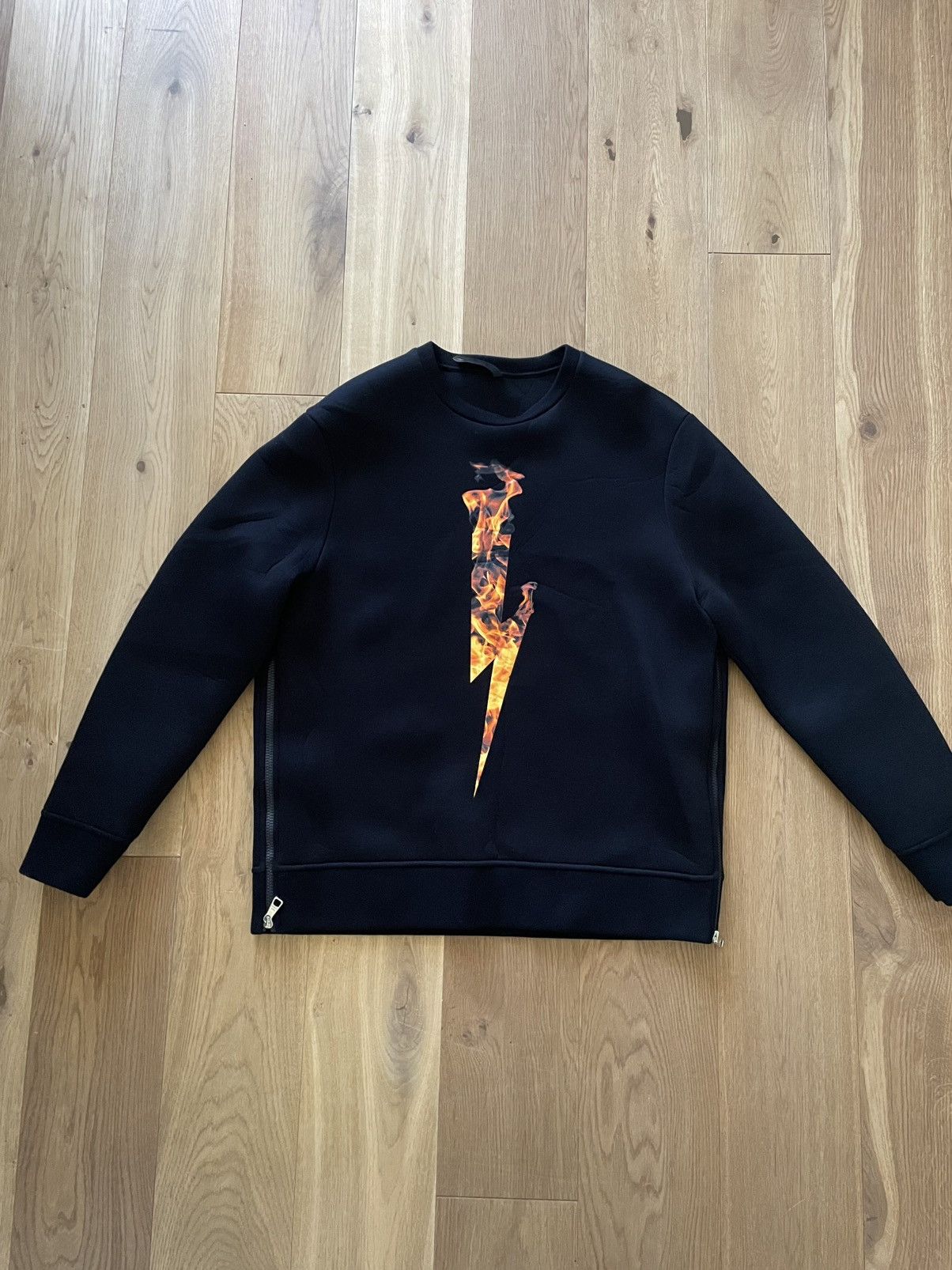 Neil Barrett Neil Barrett Men’s Flame Thunderbolt Sweatshirt Size US XL / EU 56 / 4 - 1 Thumbnail