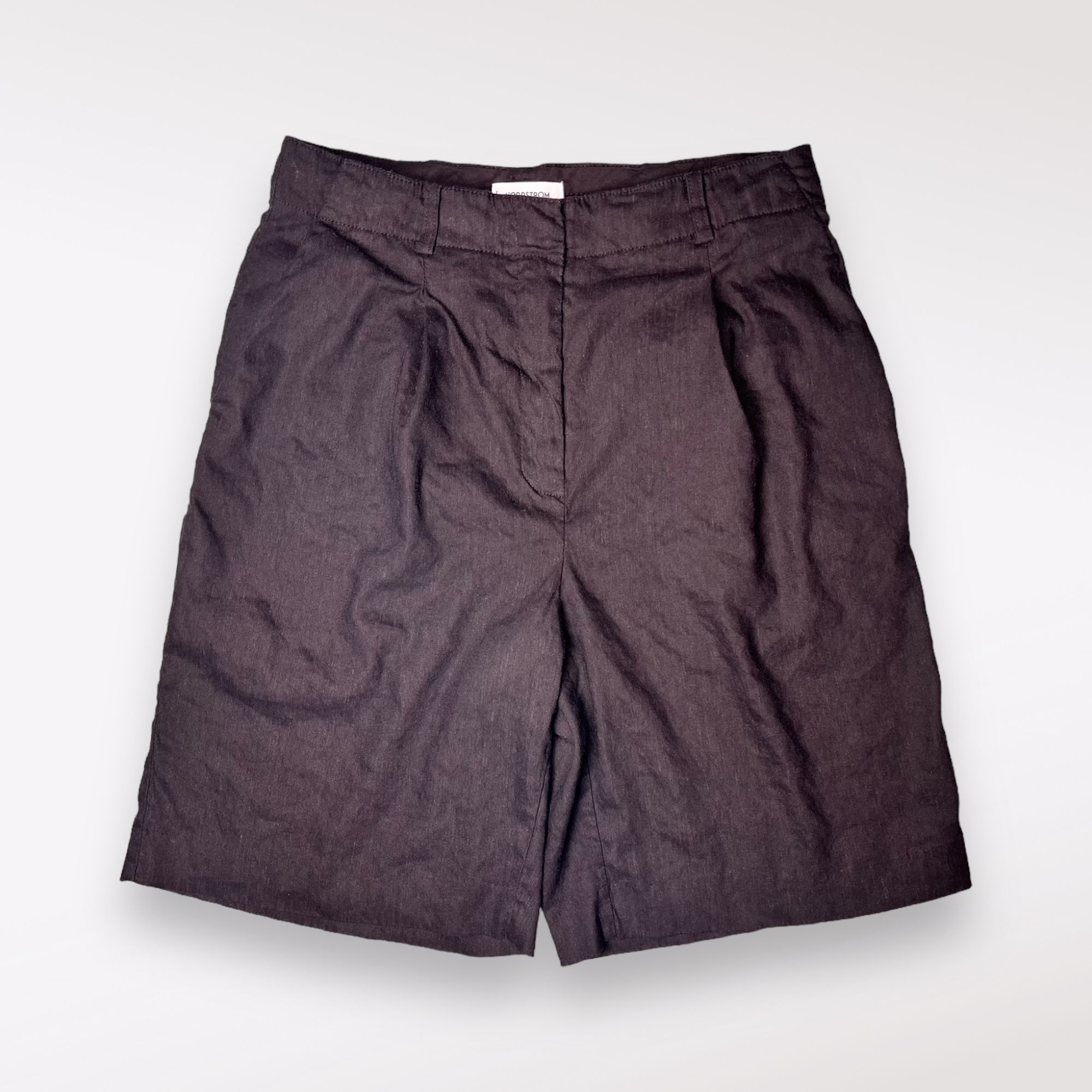 Nordstrom Nordstrom High-Waisted Linen Blend Shorts Size 2 Size 26" / US 2 / IT 38 - 1 Thumbnail