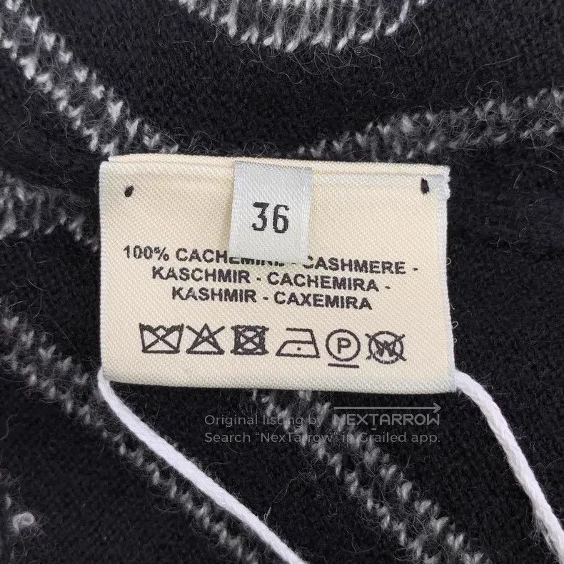 Hermes Hermes Black Diamond Jacquard Embroidered Cashmere Long Sl Size XS / US 0-2 / IT 36-38 - 6 Thumbnail