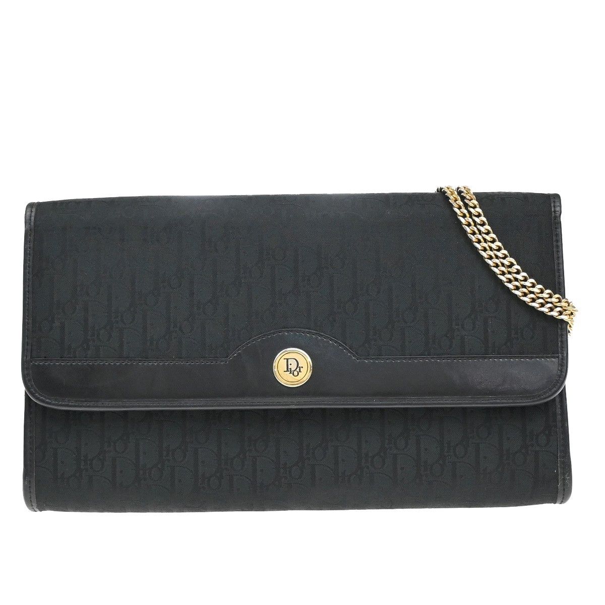 Dior Christian Dior Vintage Chain Flap Shoulder Bag Diorissimo Canvas Size ONE SIZE - 1 Thumbnail
