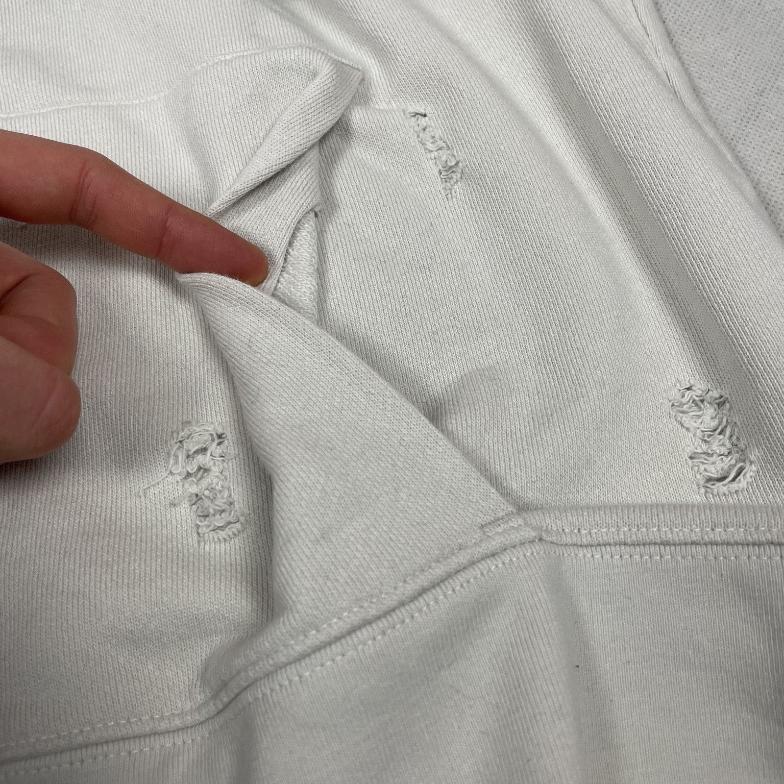 Iro IRO Almeus Men's White Cotton Long Sleeve Full Zip Hoodie M Size US M / EU 48-50 / 2 - 4 Thumbnail